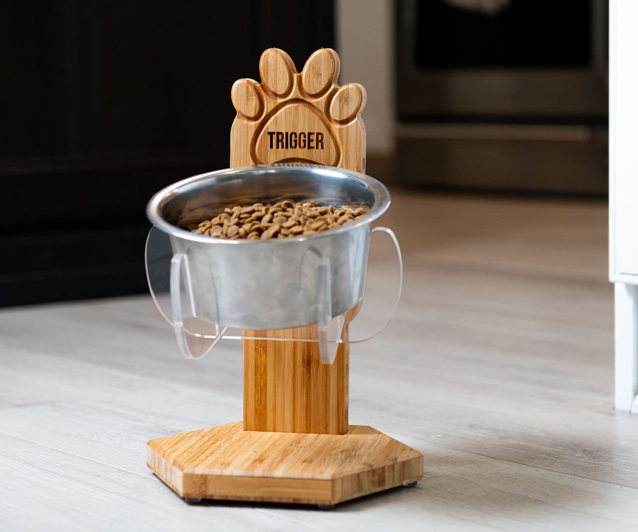 Personalized Floating Pet Bowl Stand