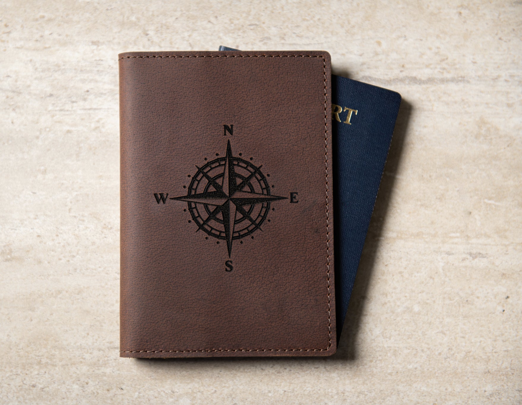 Personalized Leather Passport Cover