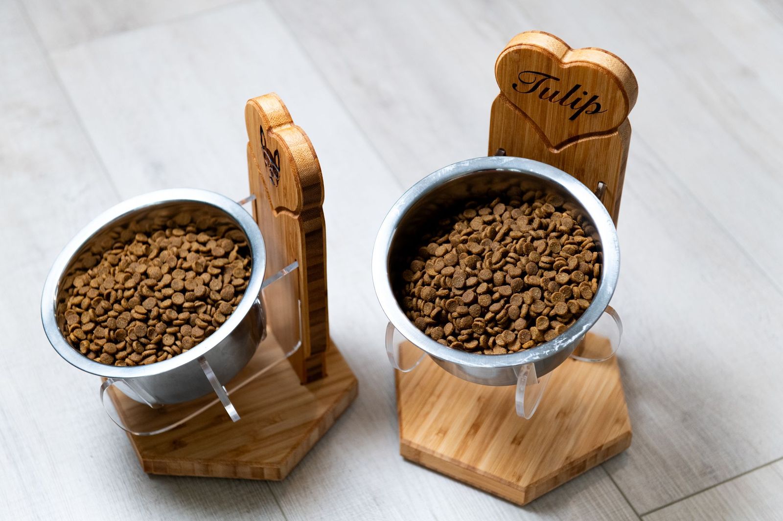 Personalized Floating Pet Bowl Stand