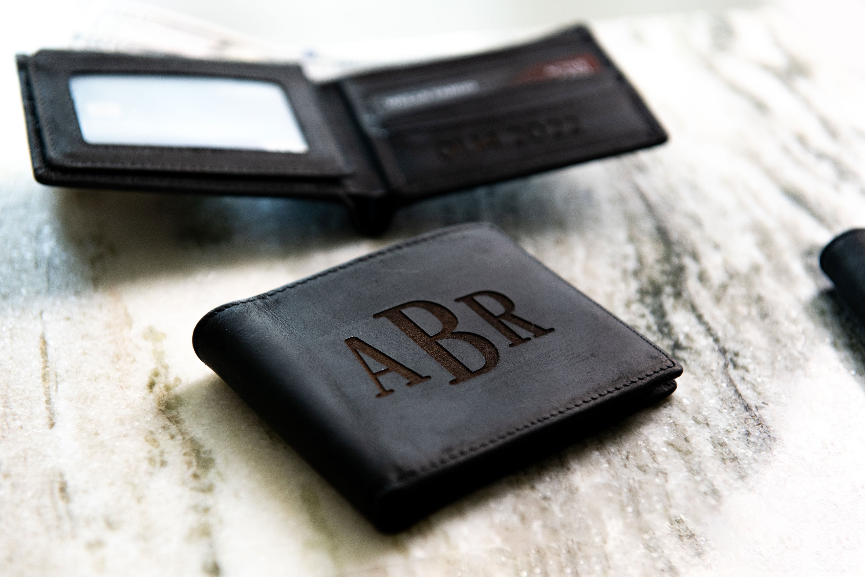 The Clearwater Personalized Leather Trifold RFID Blocking Wallet