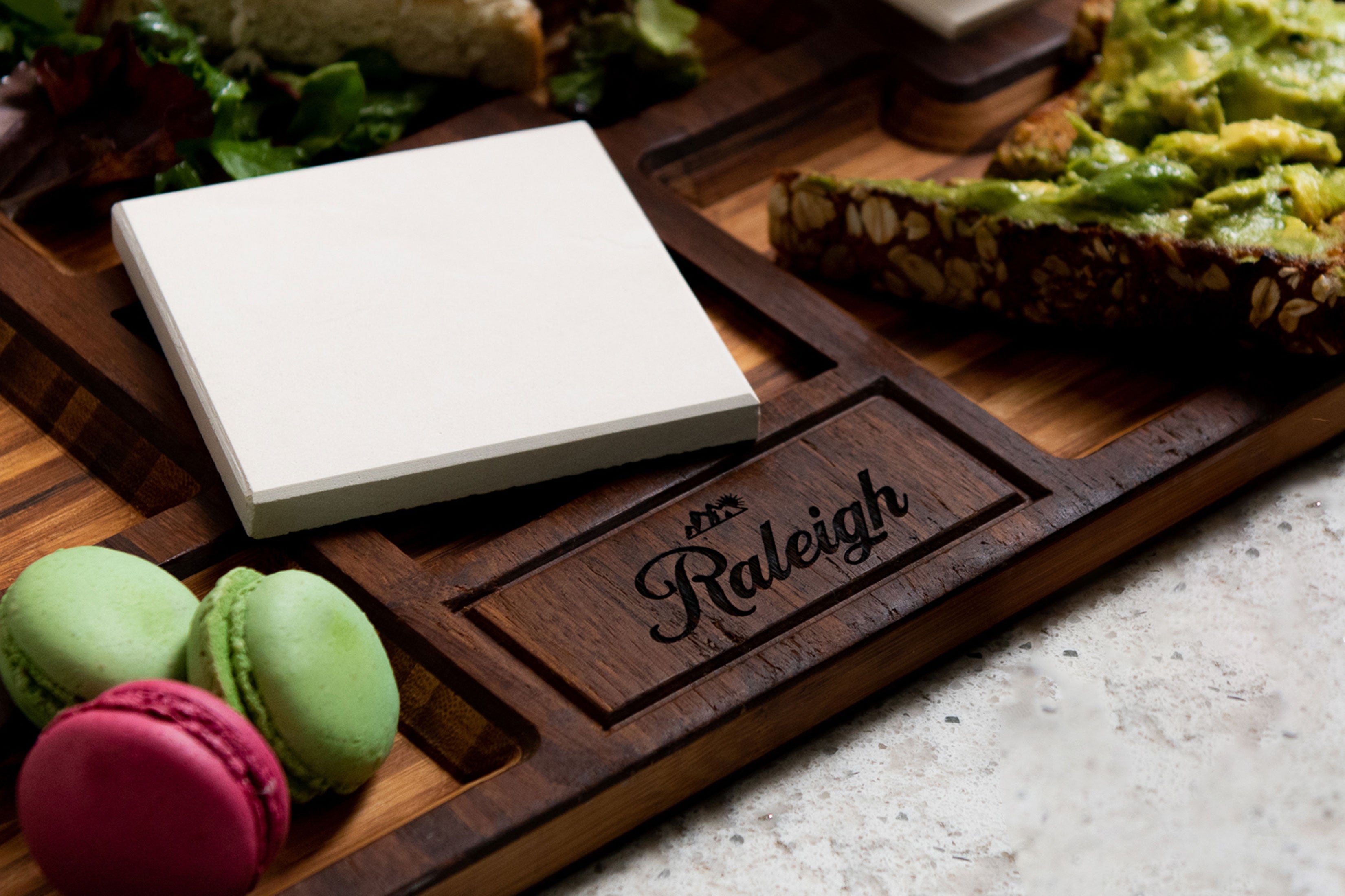 Personalized Brunch Board & Limestone Coasters