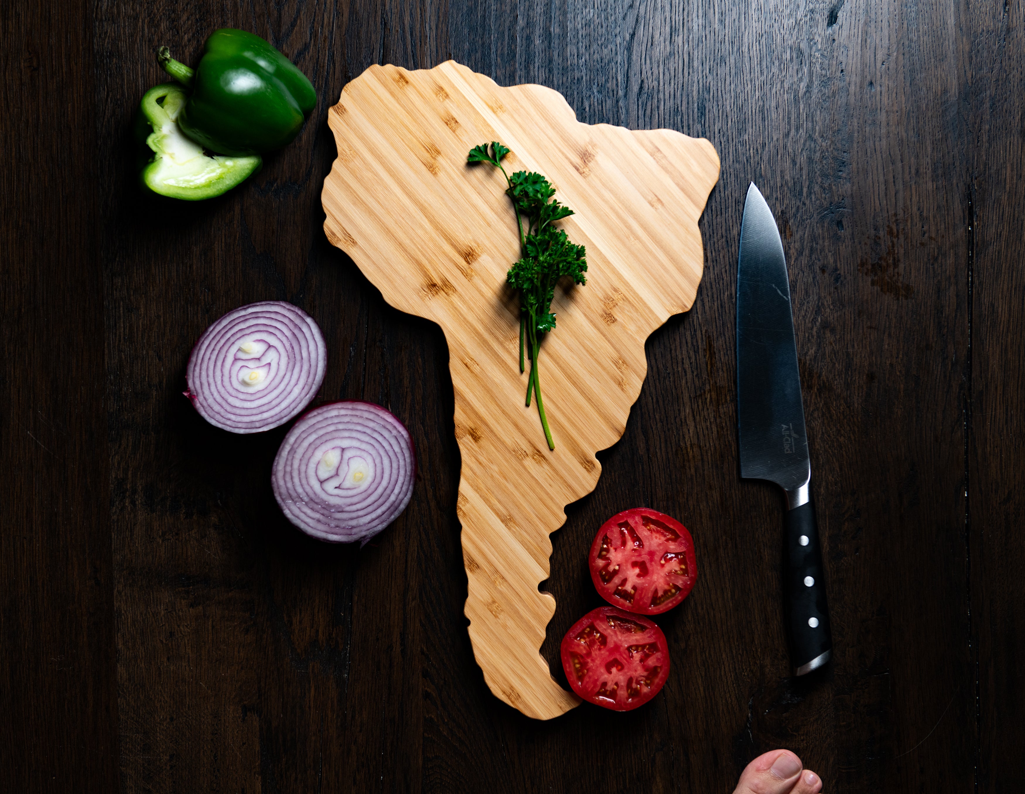 South America Shape Serving and Cutting Board