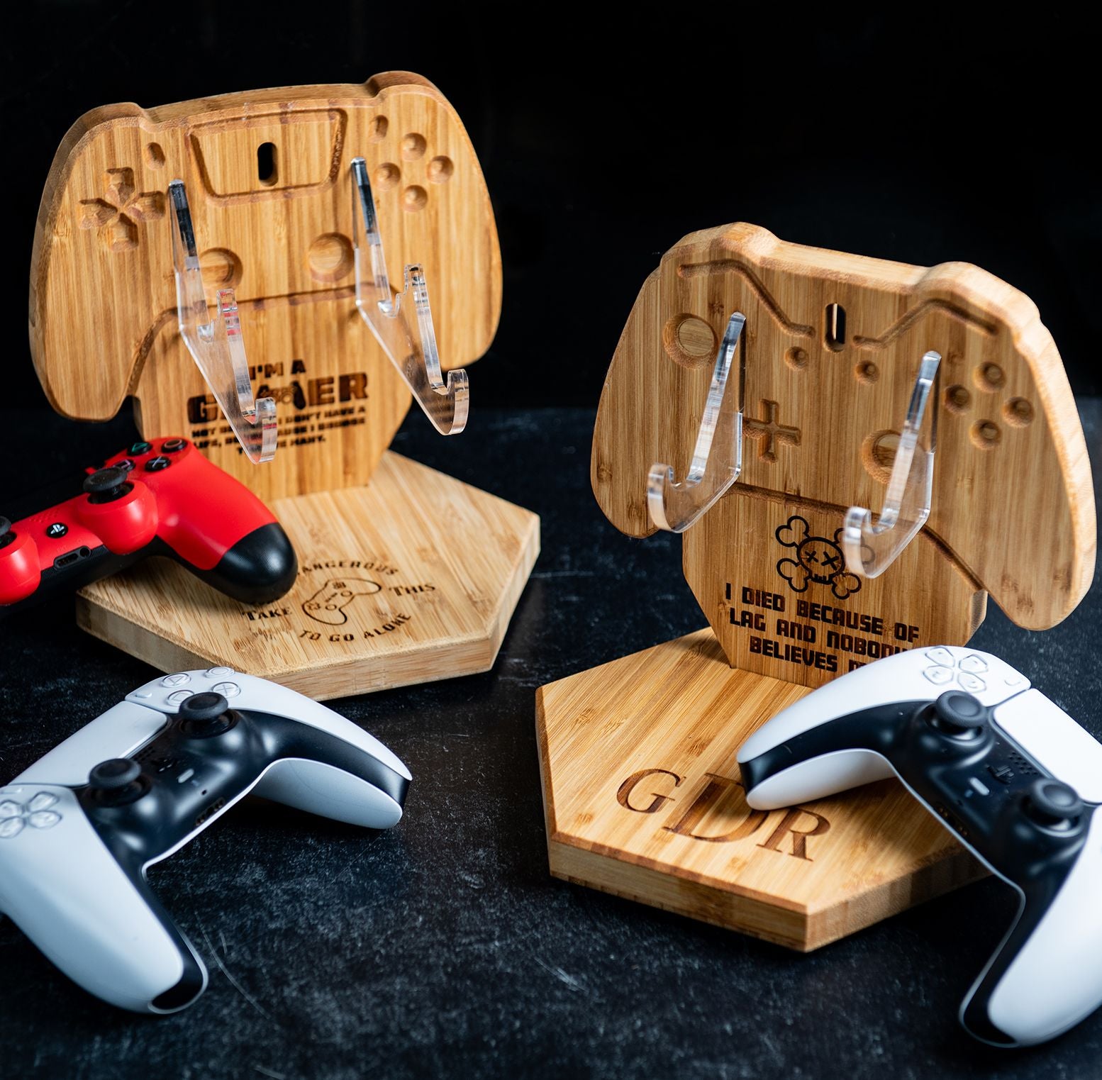 Personalized Controller Shaped Wall Mount for Gaming and Gamers