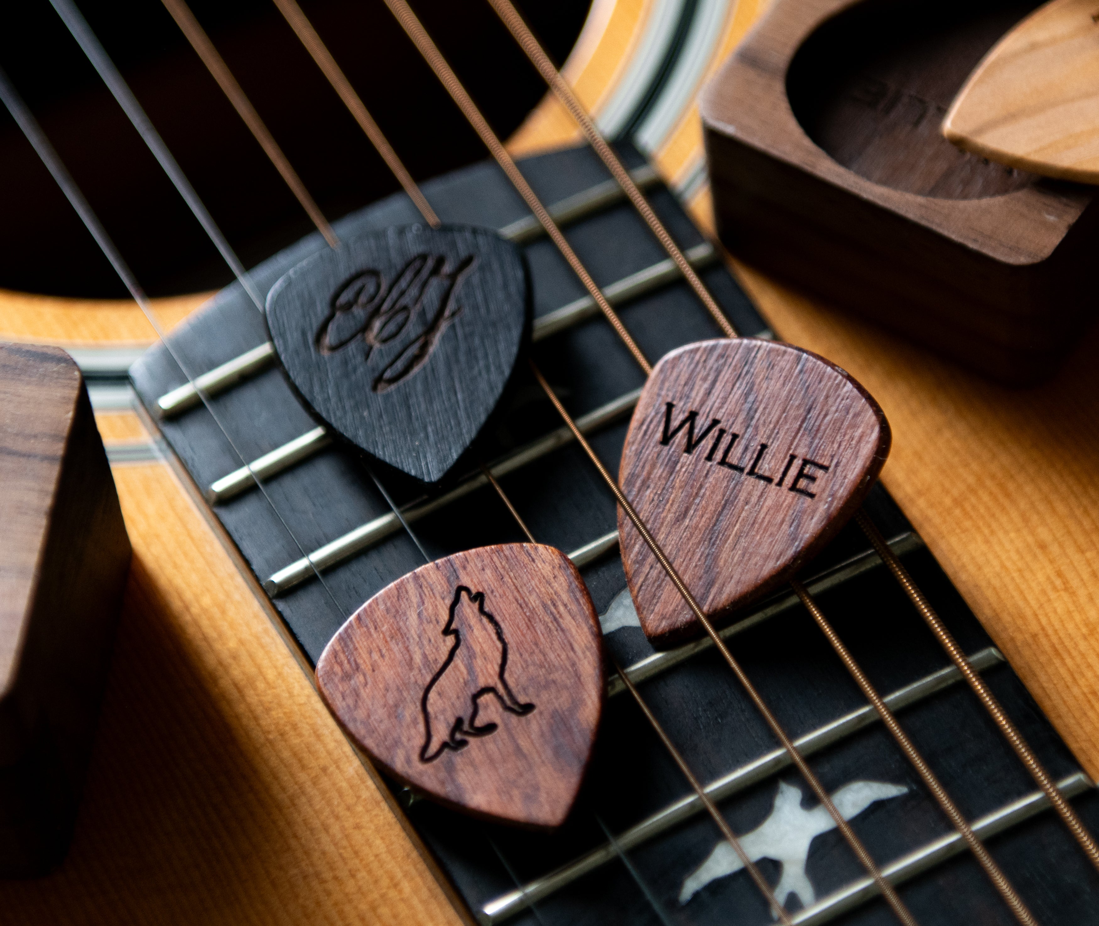 Personalized Guitar Picks with Case