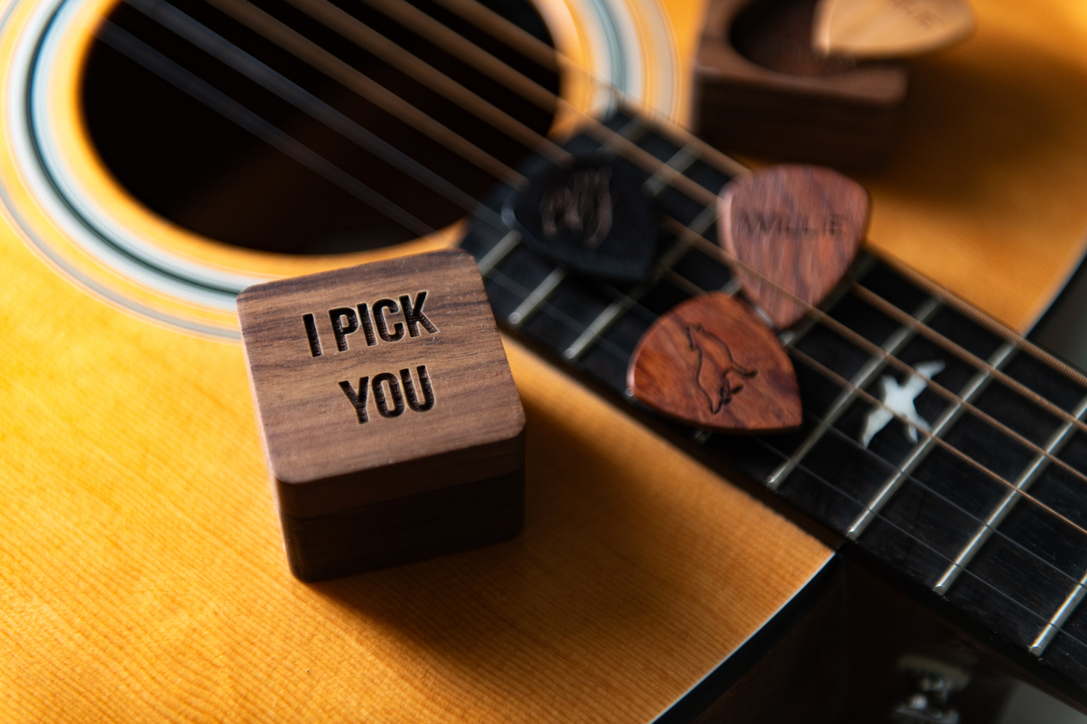 Personalized Guitar Picks with Case