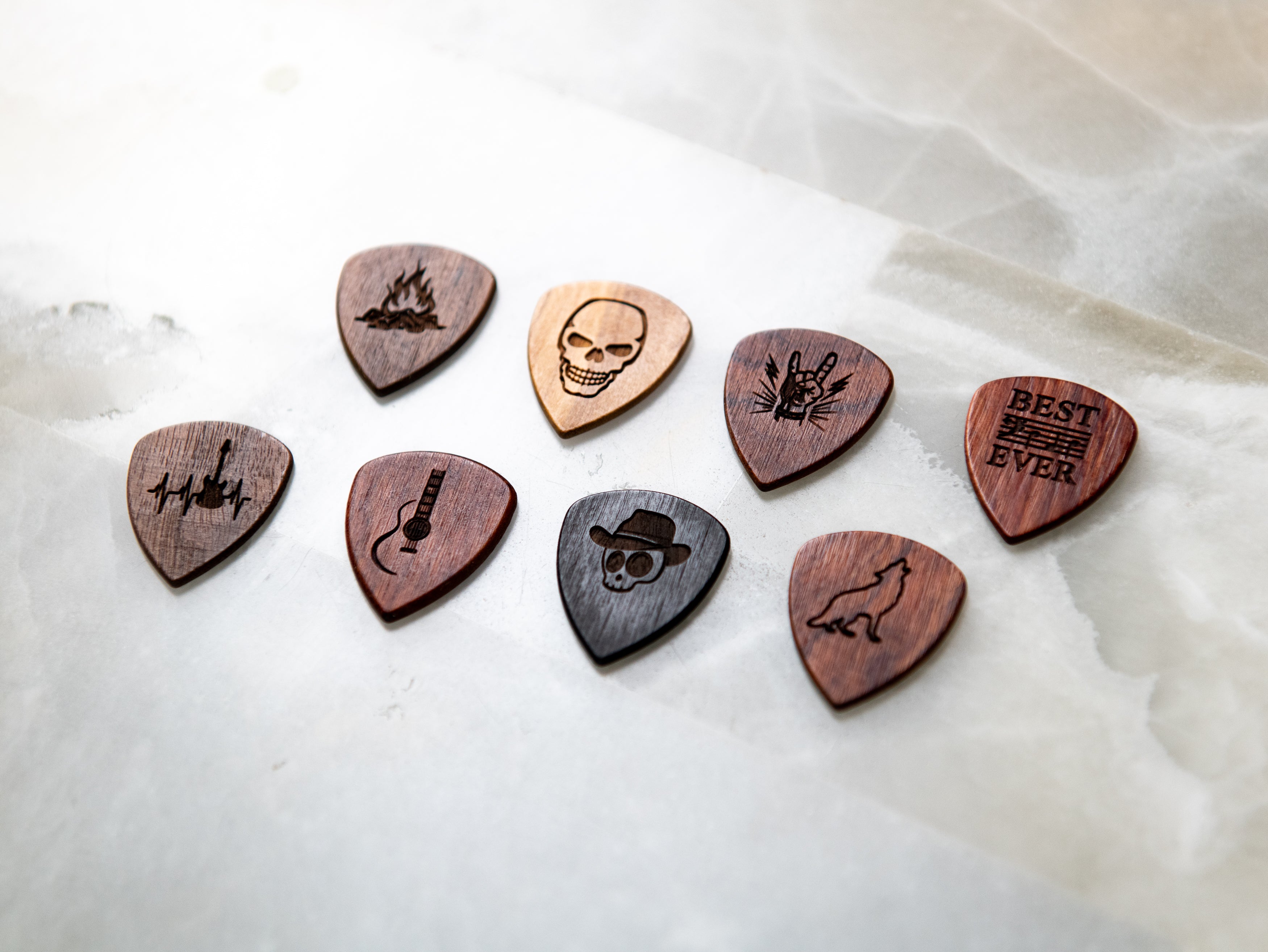 Personalized Guitar Picks with Case