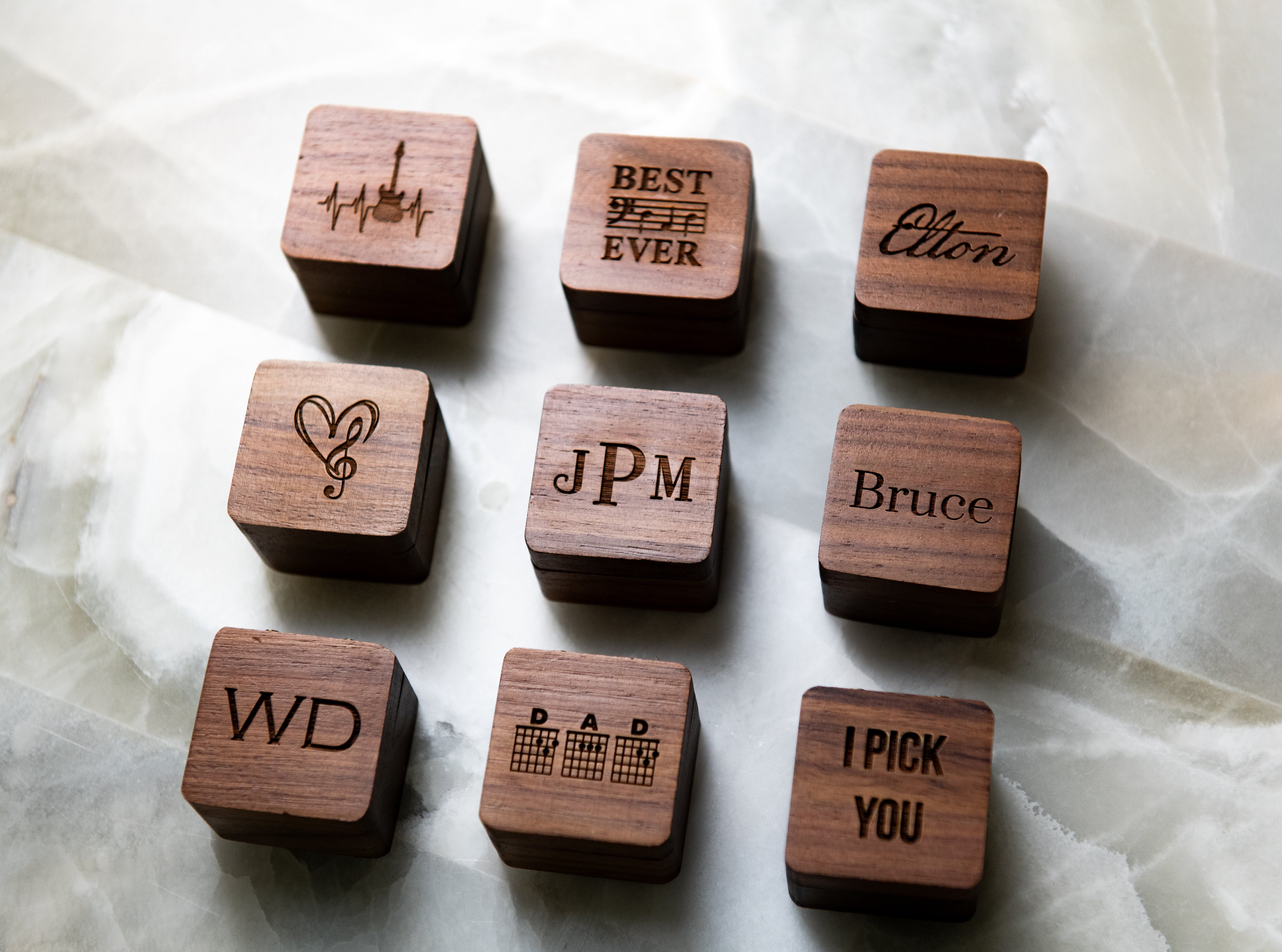 Personalized Guitar Picks with Case