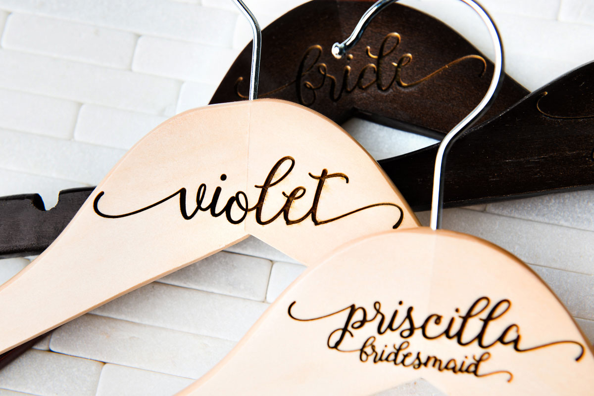 Personalized Engraved Wedding Dress Hangers