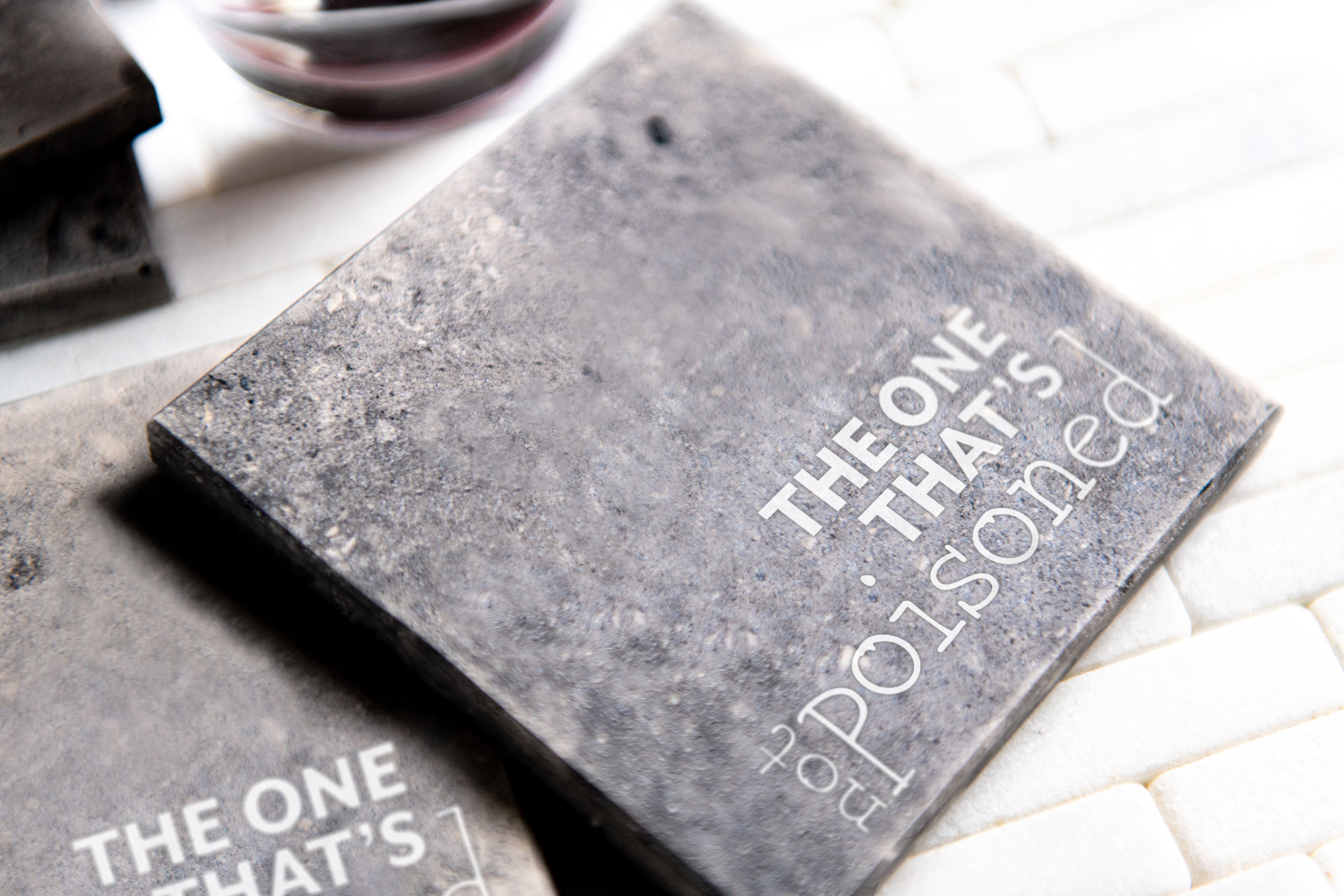 Poisoned, Not Poisoned Limestone Coasters