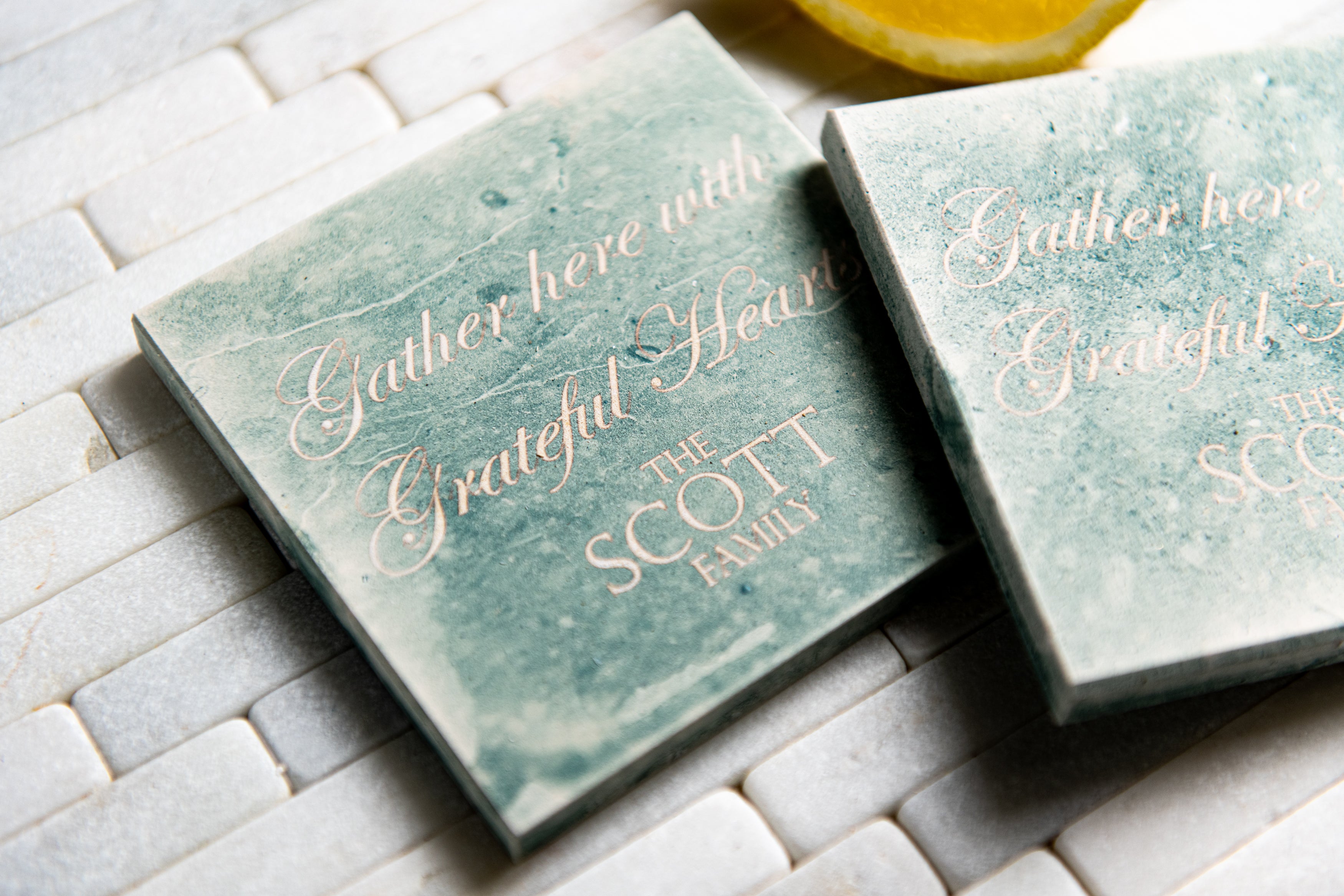 Limestone Personalized Coasters