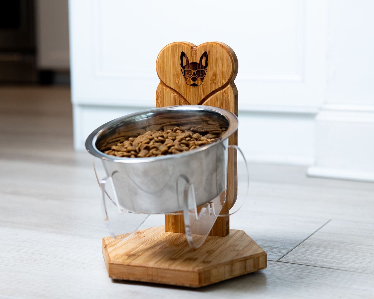 Personalized Floating Pet Bowl Stand