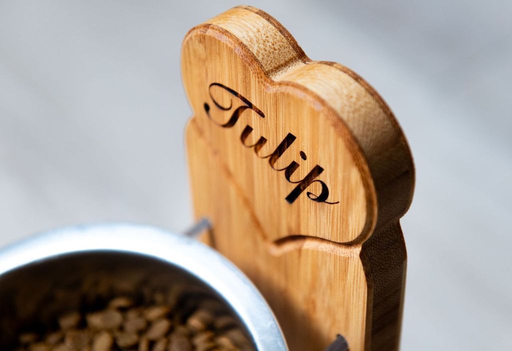 Personalized Floating Pet Bowl Stand