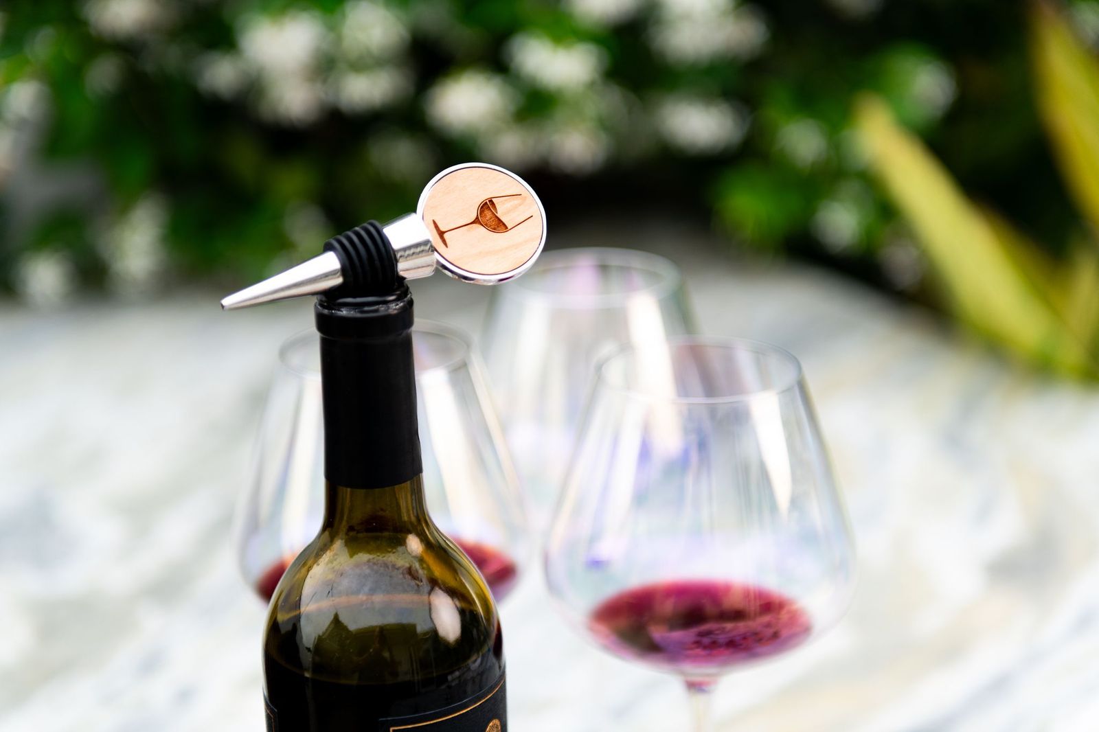 Personalized Circle Metal Wine Bottle Stoppers
