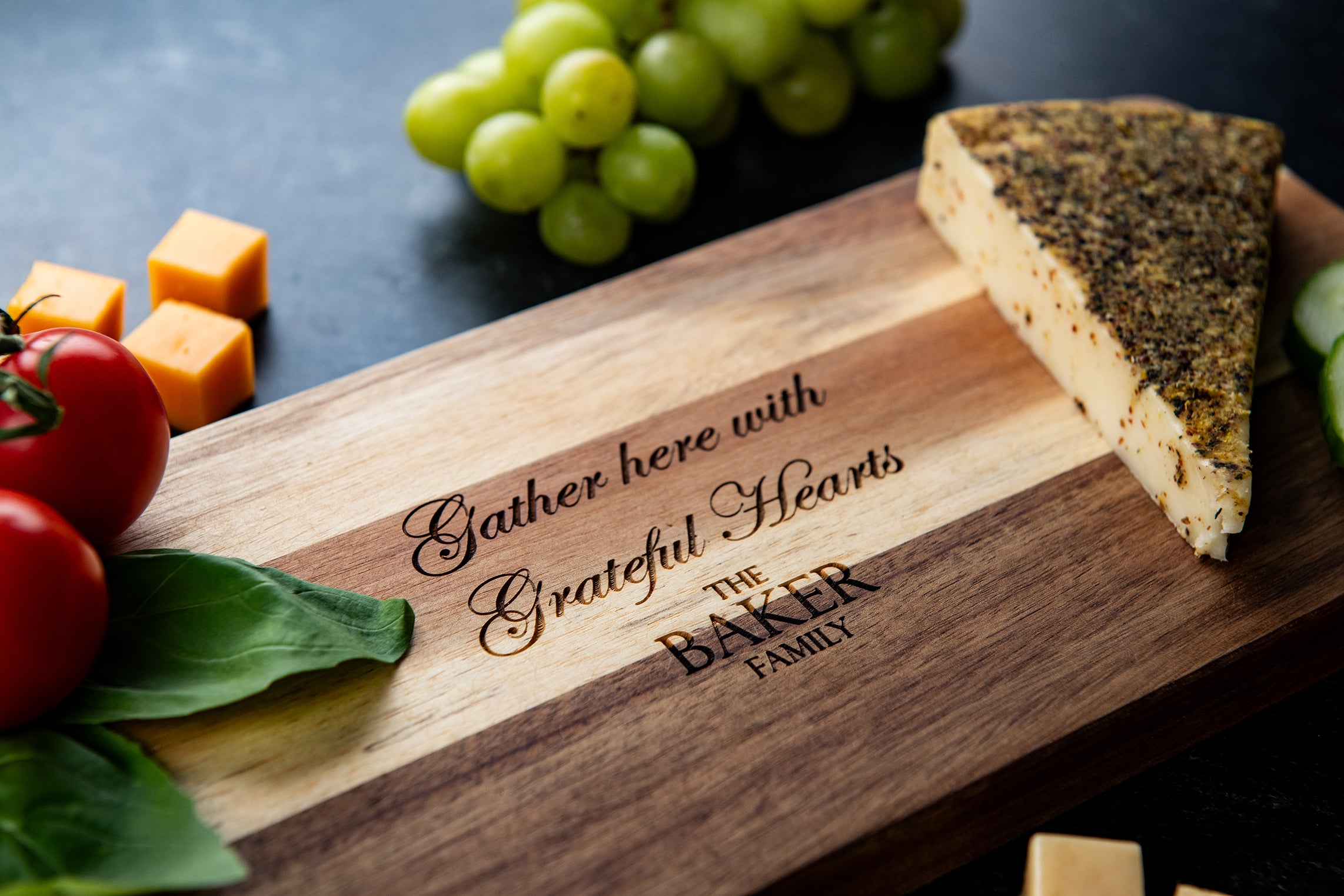 Personalized Acacia Handle Cutting Board