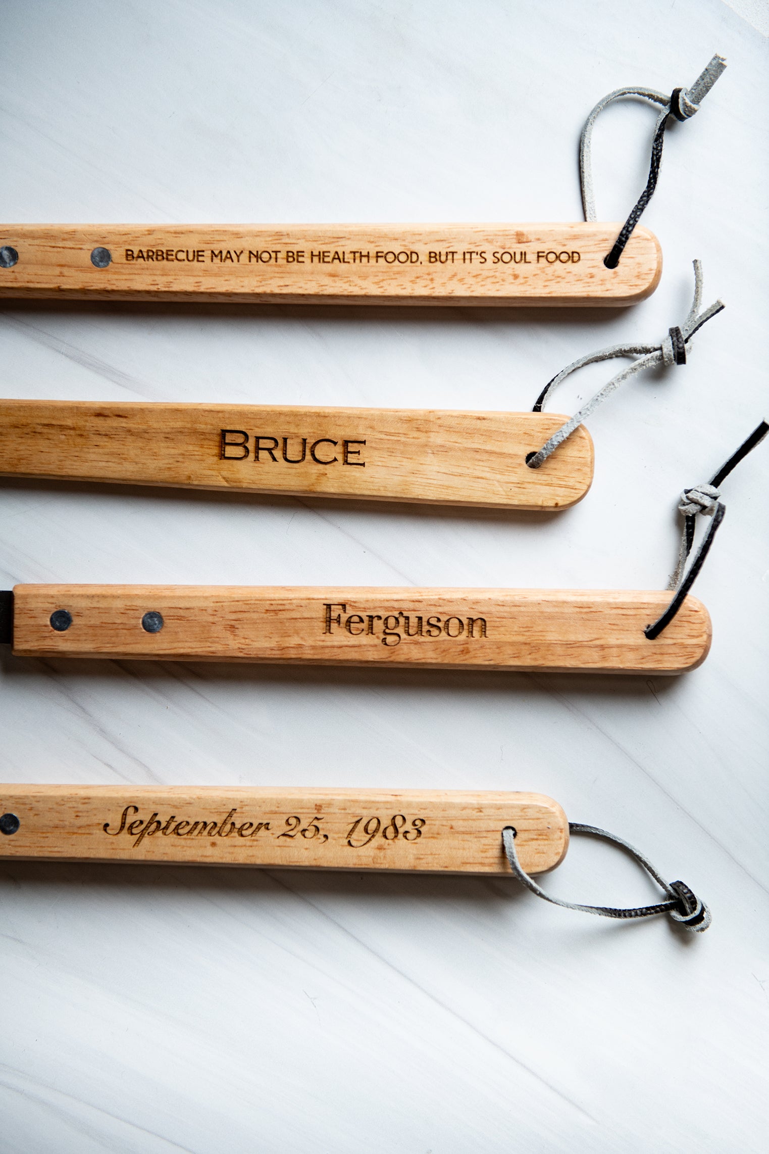 Personalized Complete BBQ Grill Tool Kit Set With Wood Case