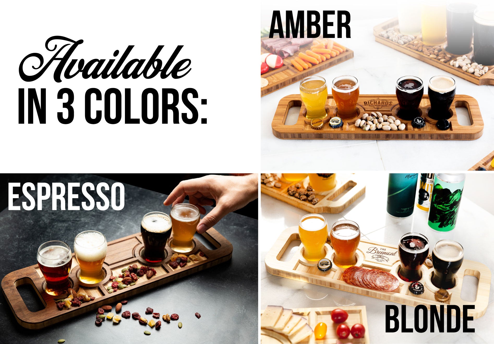 Beer Flight and Charcuterie Plank Gift Set