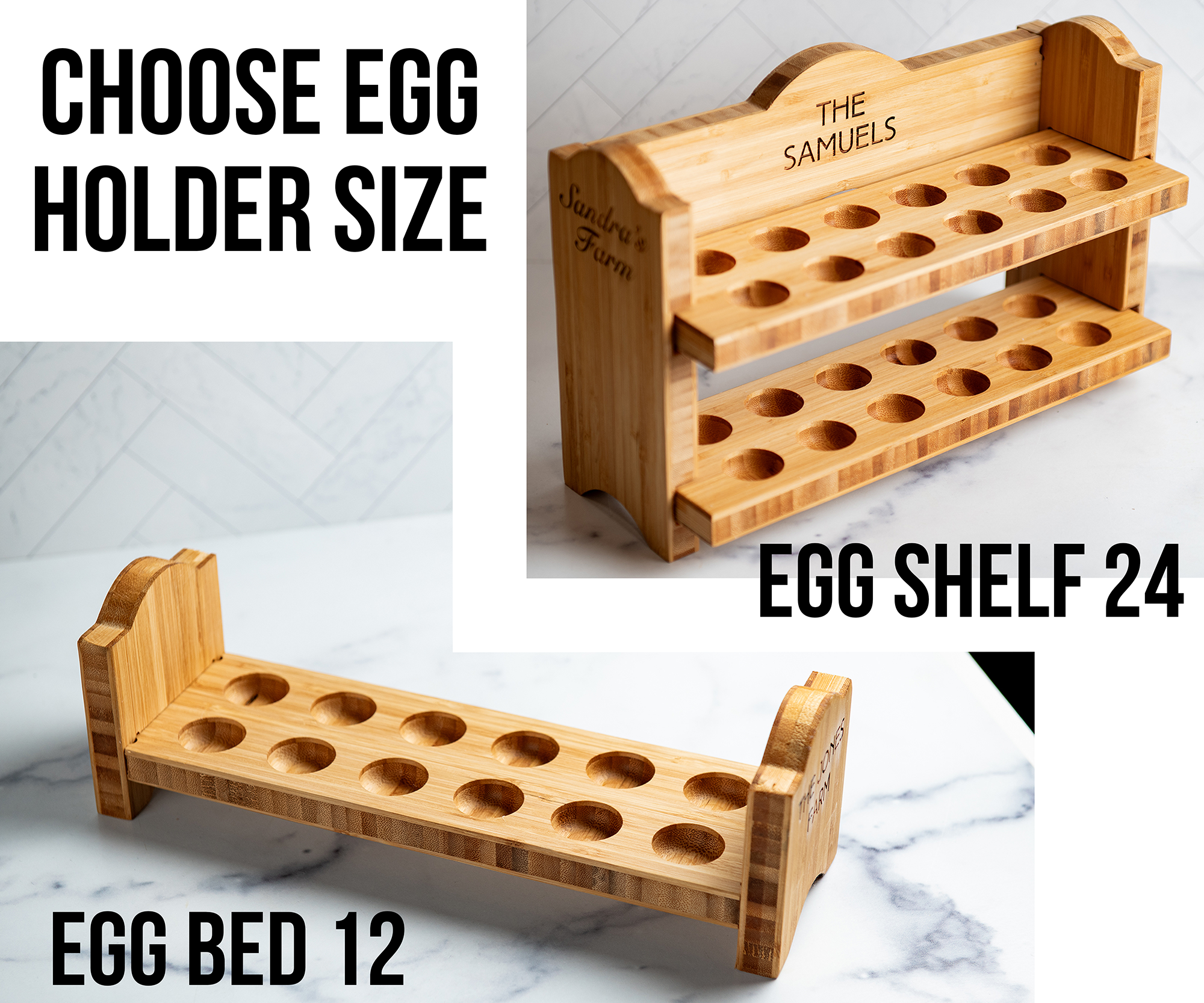 Personalized Egg Bed Tray - Stackable Shelf