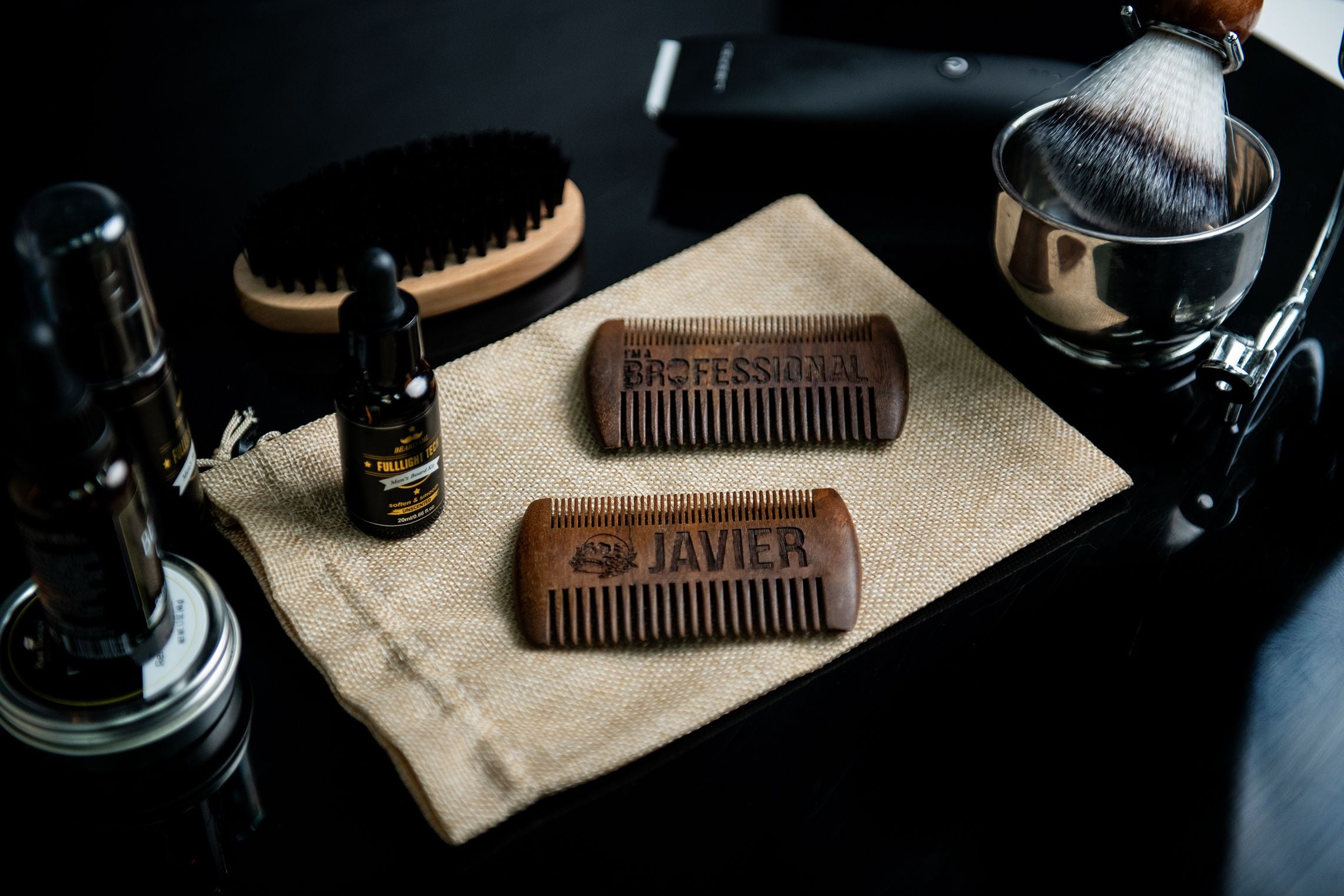 Personalized Beard Comb - Flat or Folding Design
