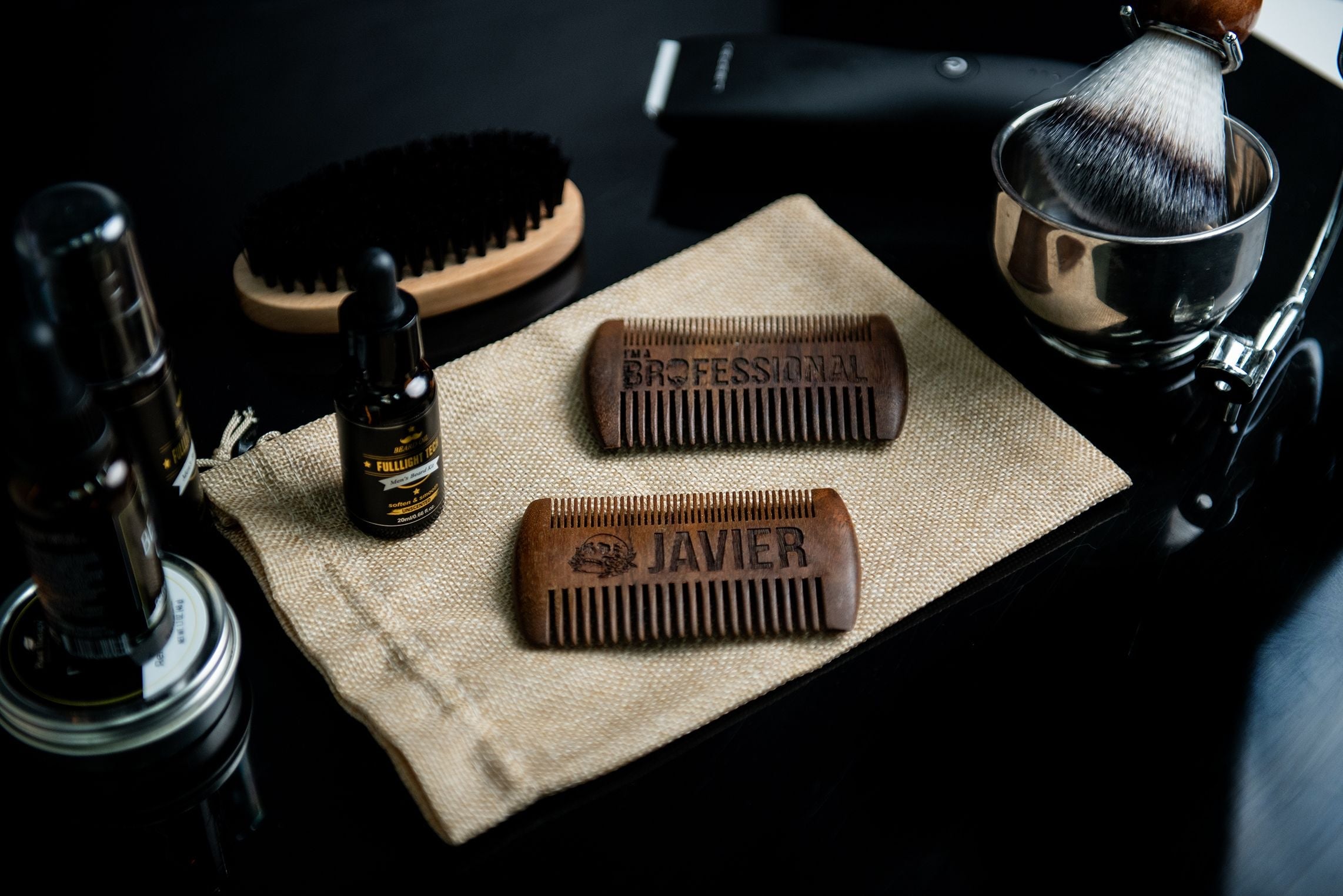 Personalized Beard Comb - Flat or Folding Design