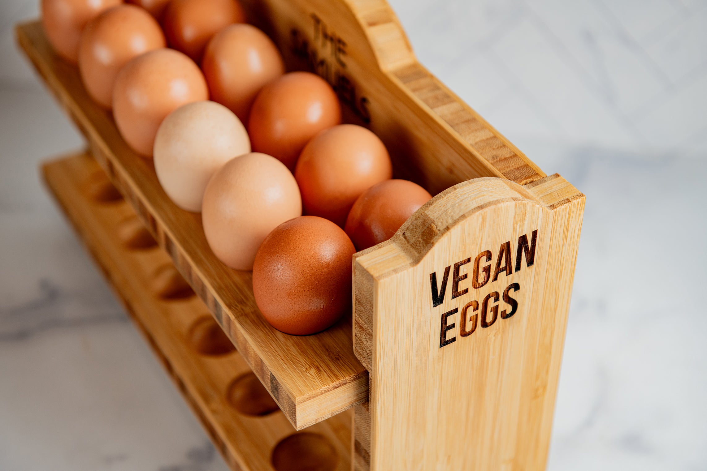 Personalized Egg Bed Tray - Stackable Shelf Display Holder for Kitchen