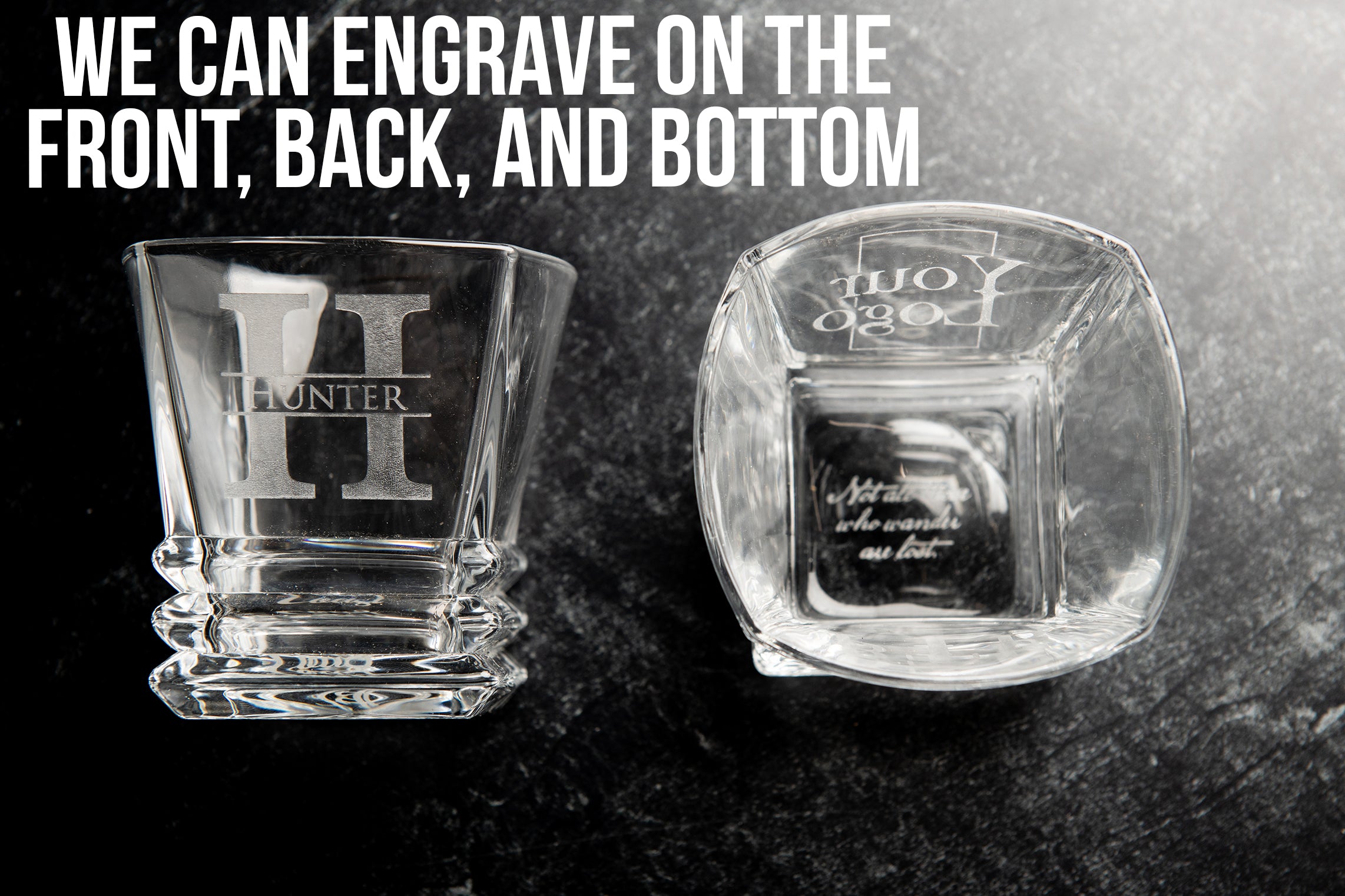 Personalized Whiskey Glasses and Shot Glasses