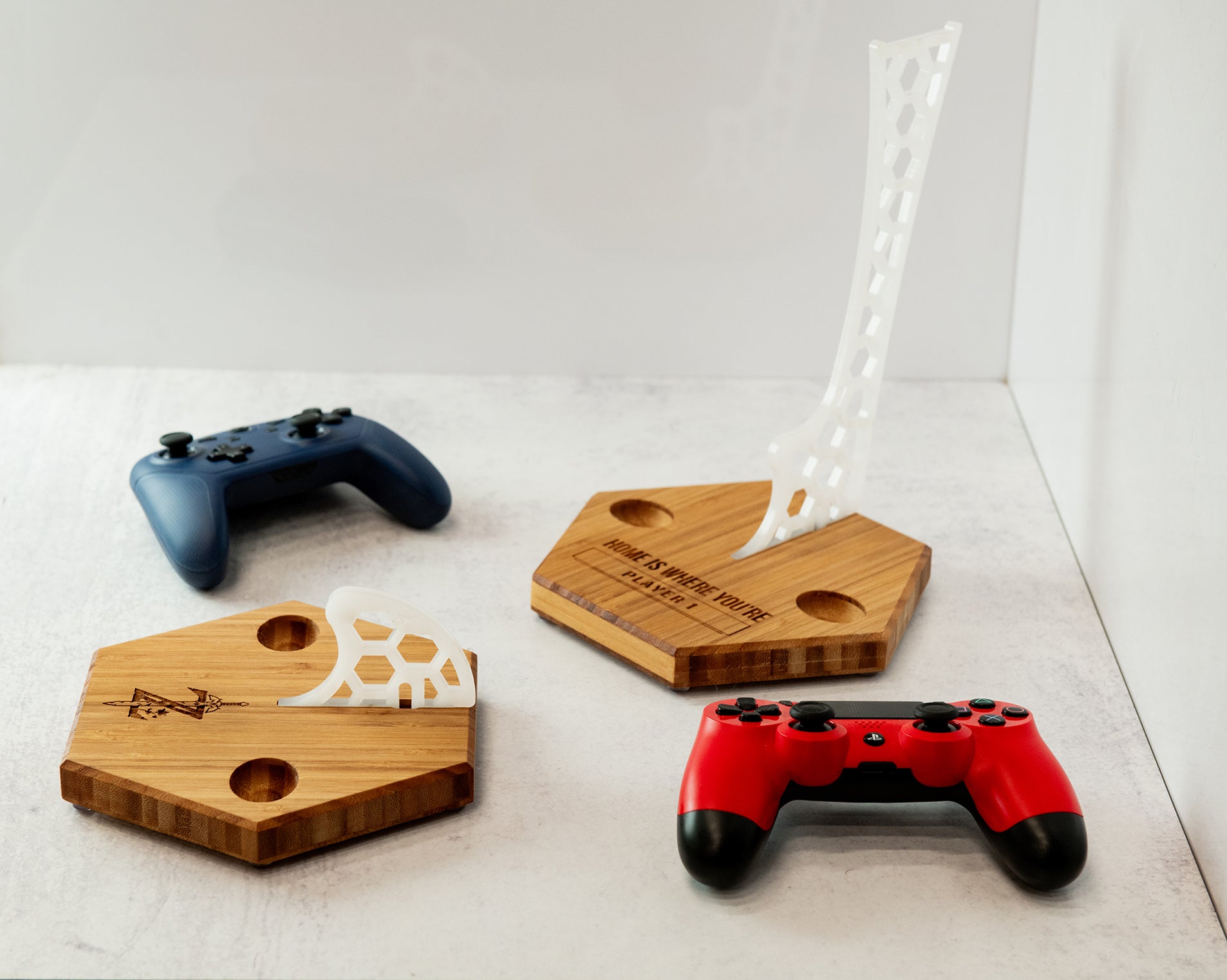 Personalized Wood Charging Stand For Gaming Controller