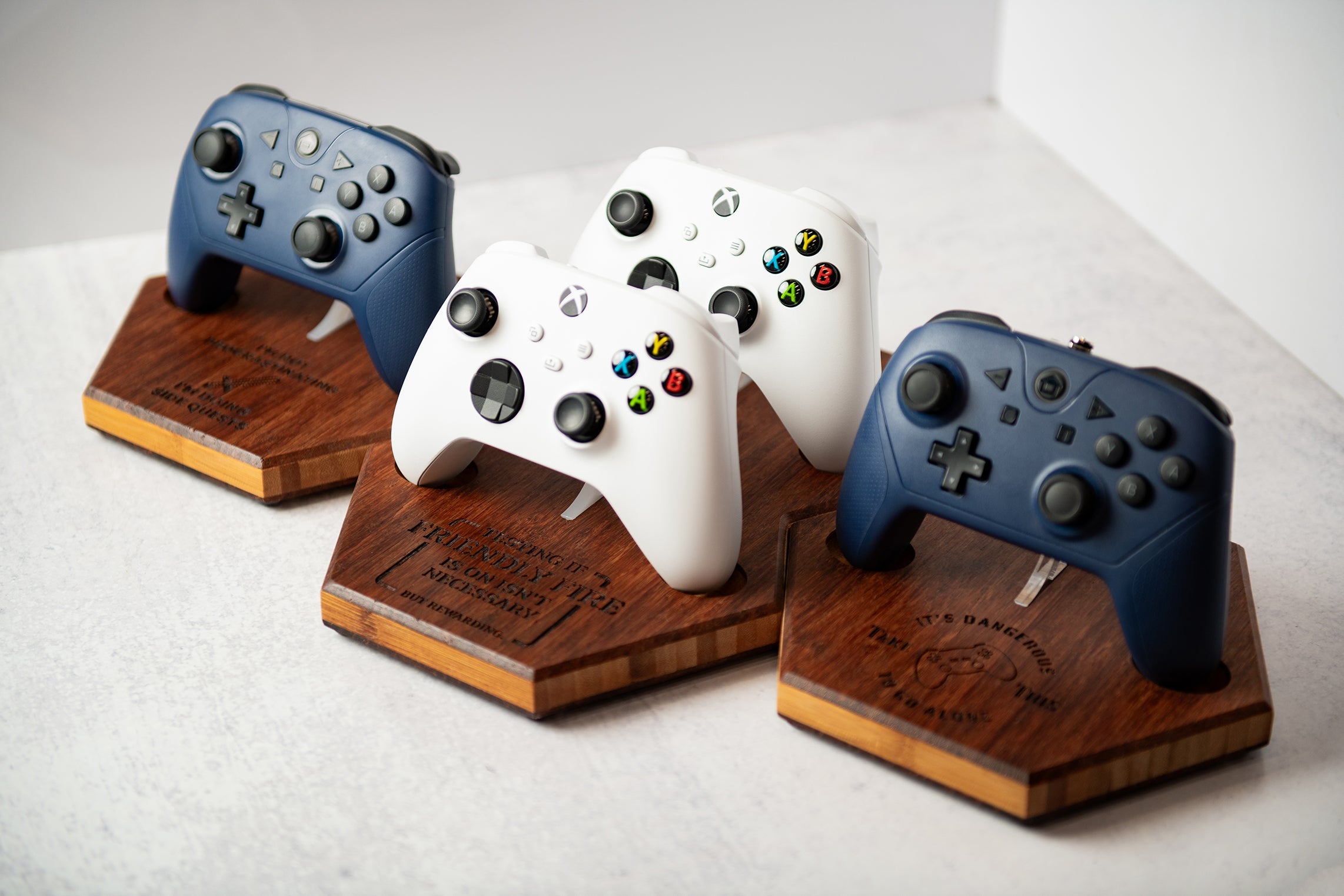 Personalized Wood Charging Stand For Gaming Controller