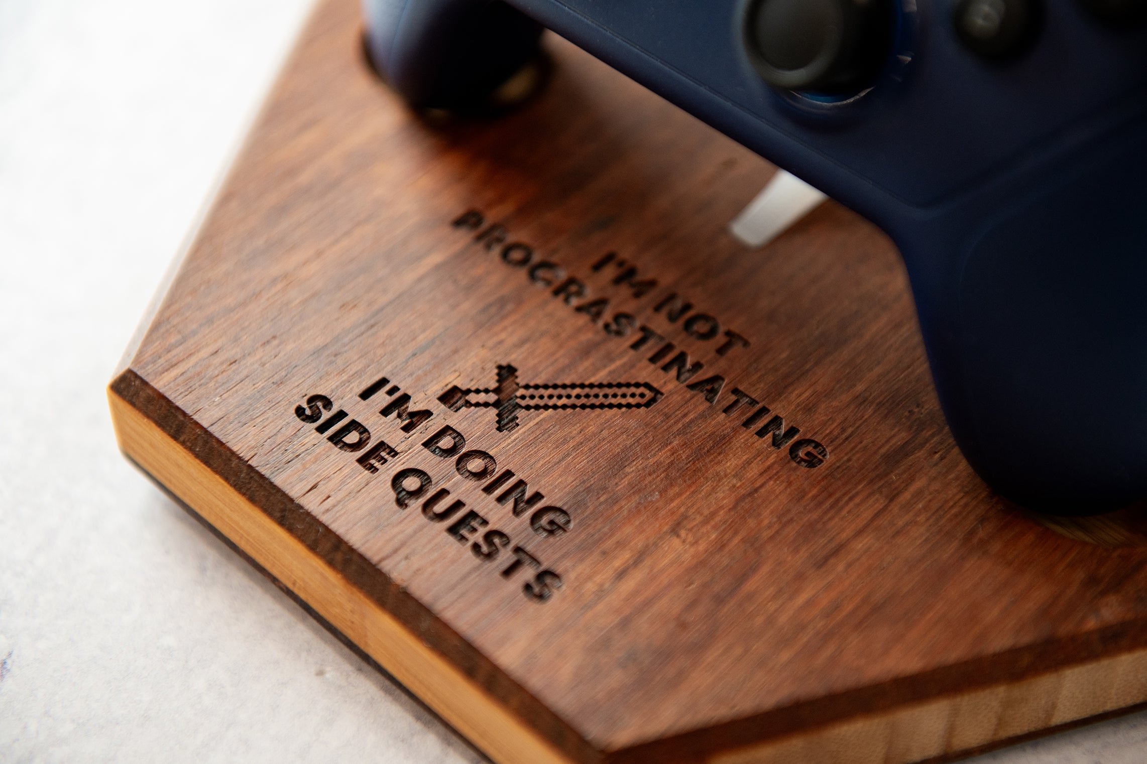 Personalized Wood Charging Stand For Gaming Controller