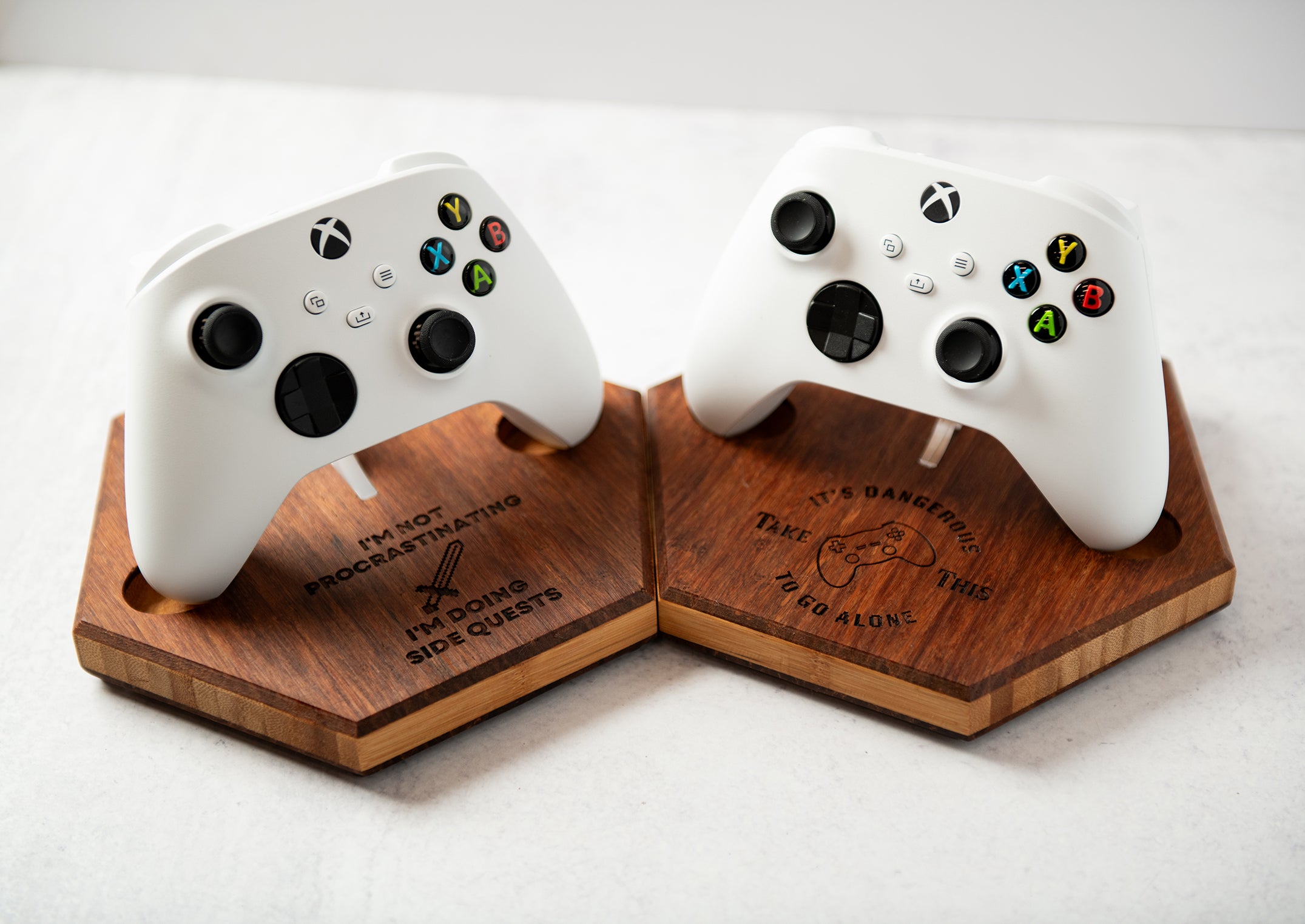 Personalized Wood Charging Stand For Gaming Controller