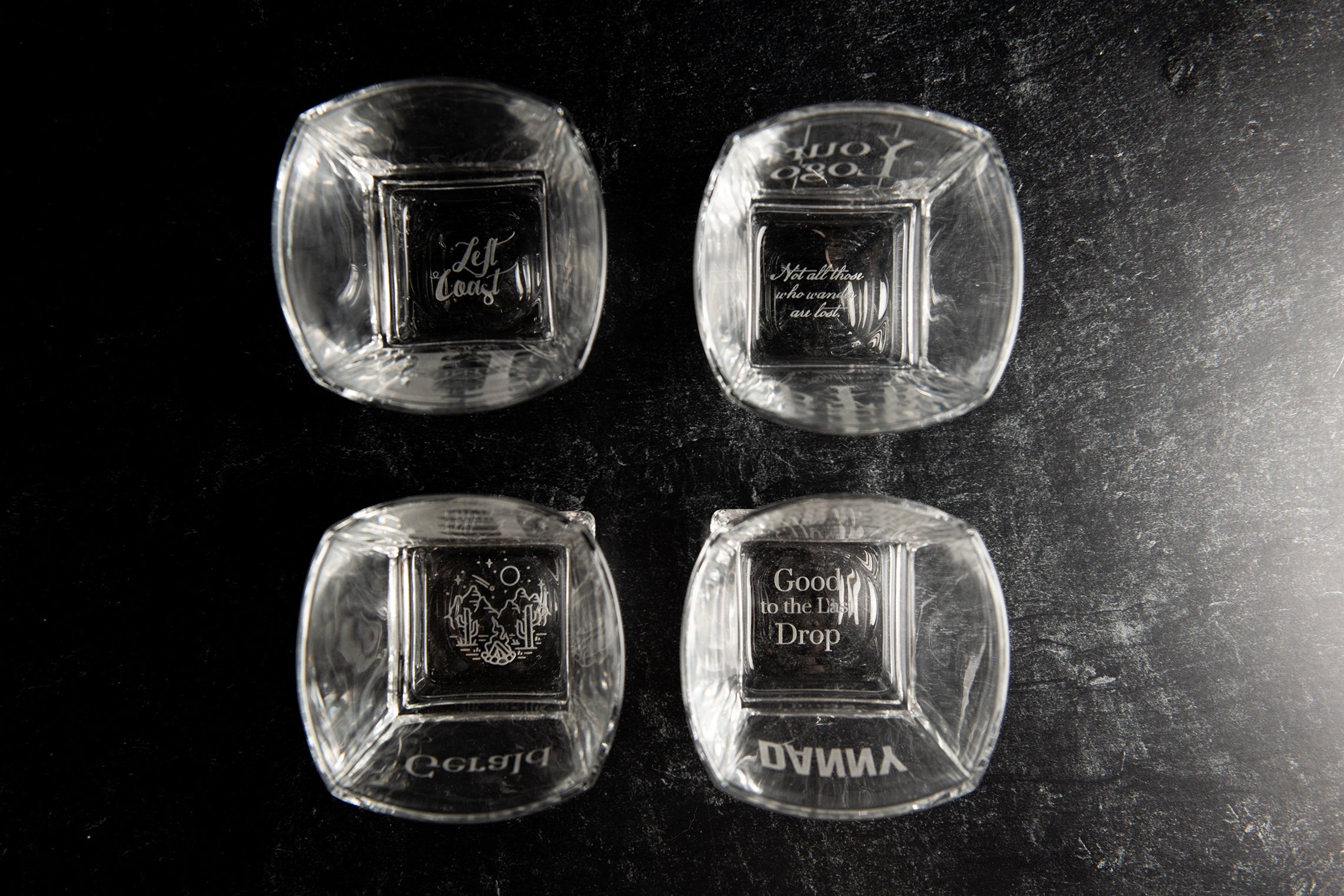 Personalized Whiskey Glasses and Shot Glasses