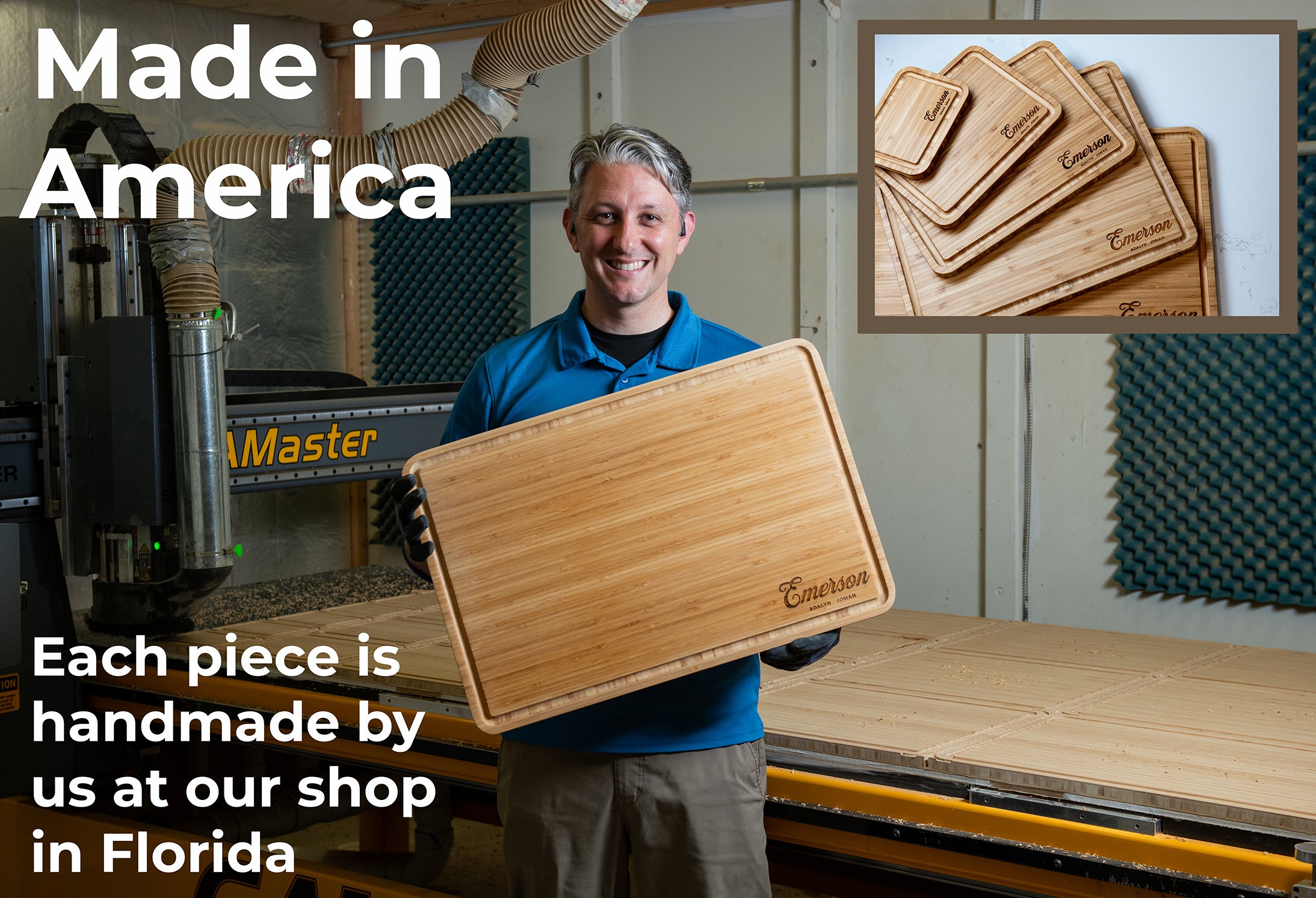Personalized Wood Cutting Board With Juice Groove