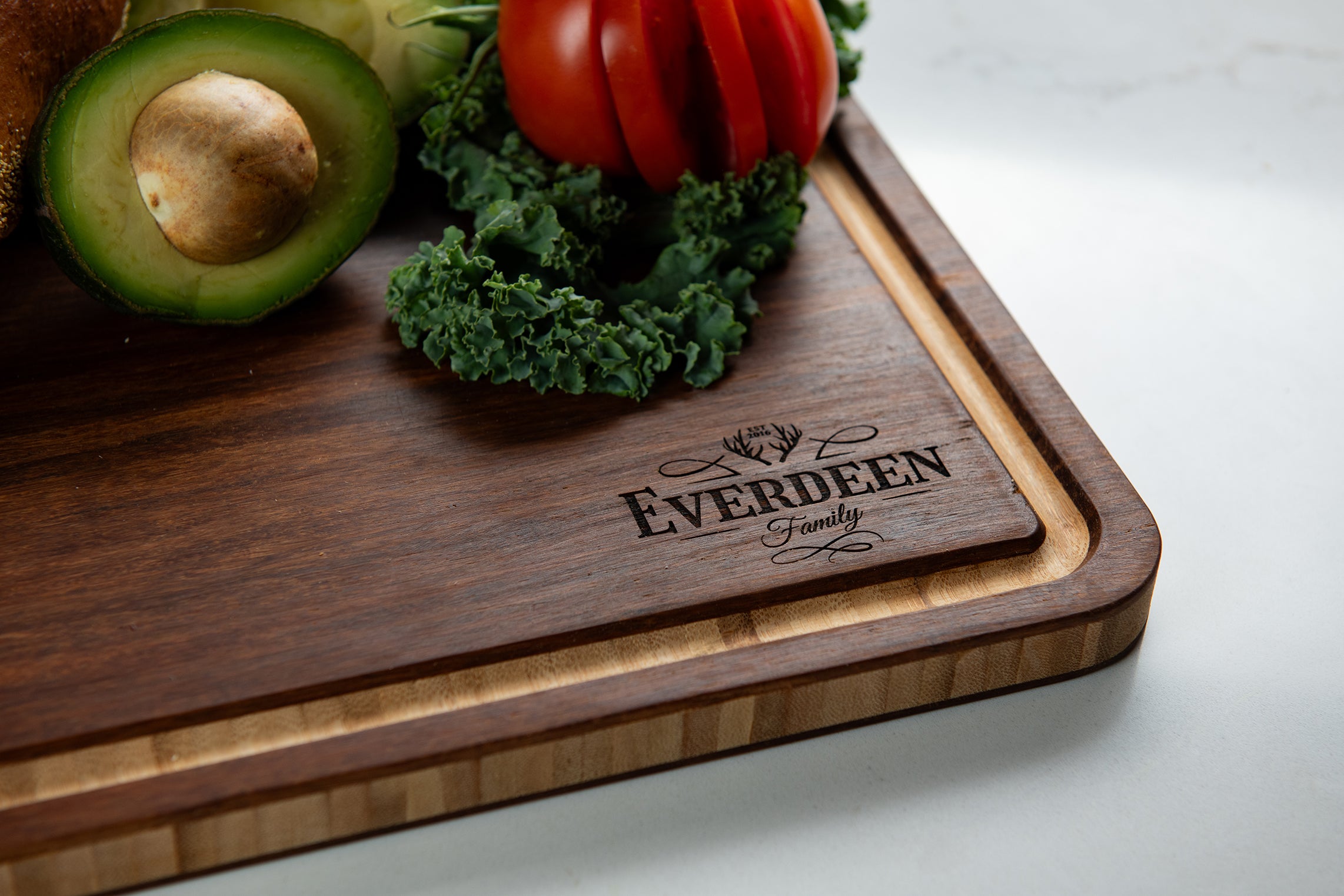 Personalized Wood Cutting Board With Juice Groove
