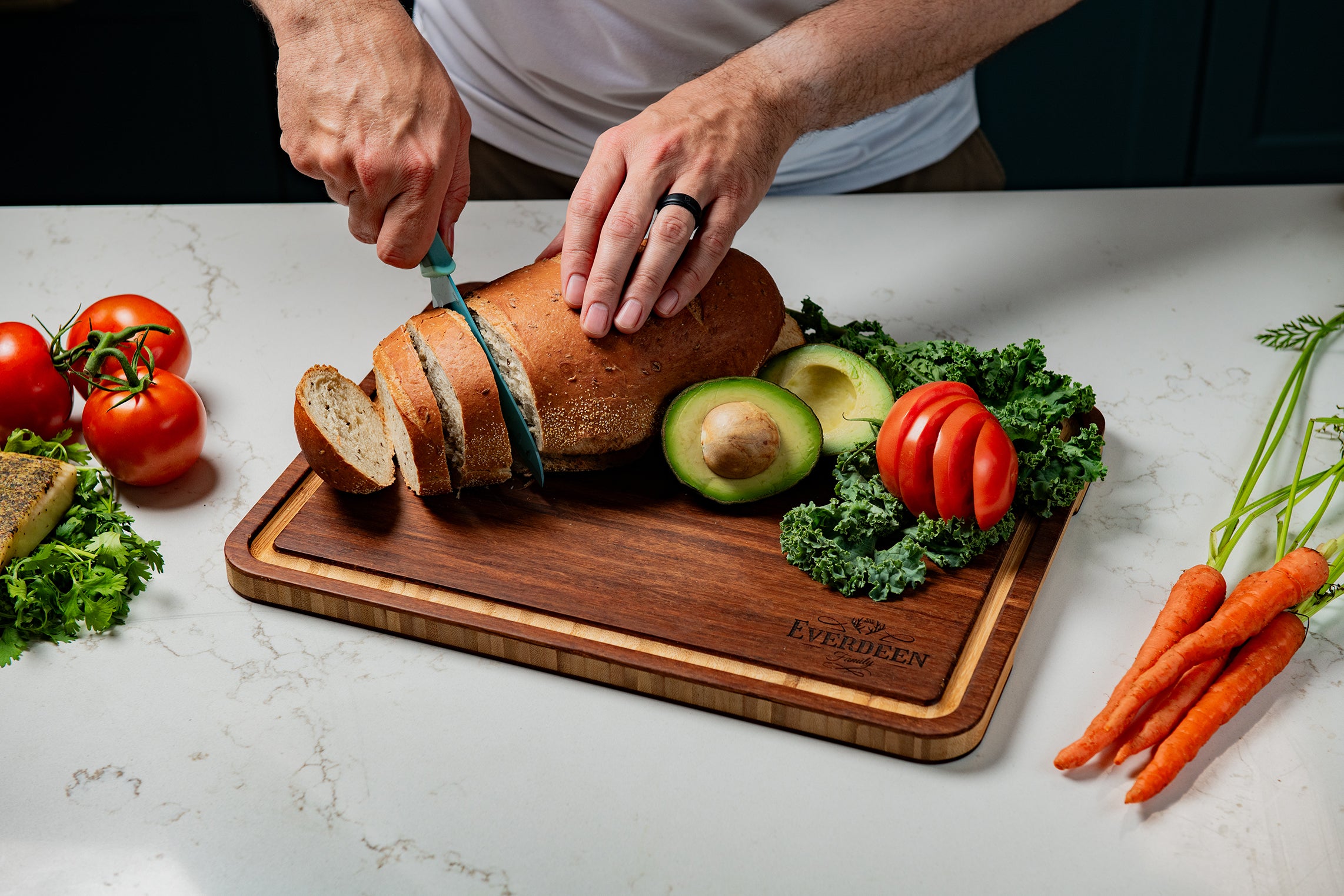 Personalized Wood Cutting Board With Juice Groove