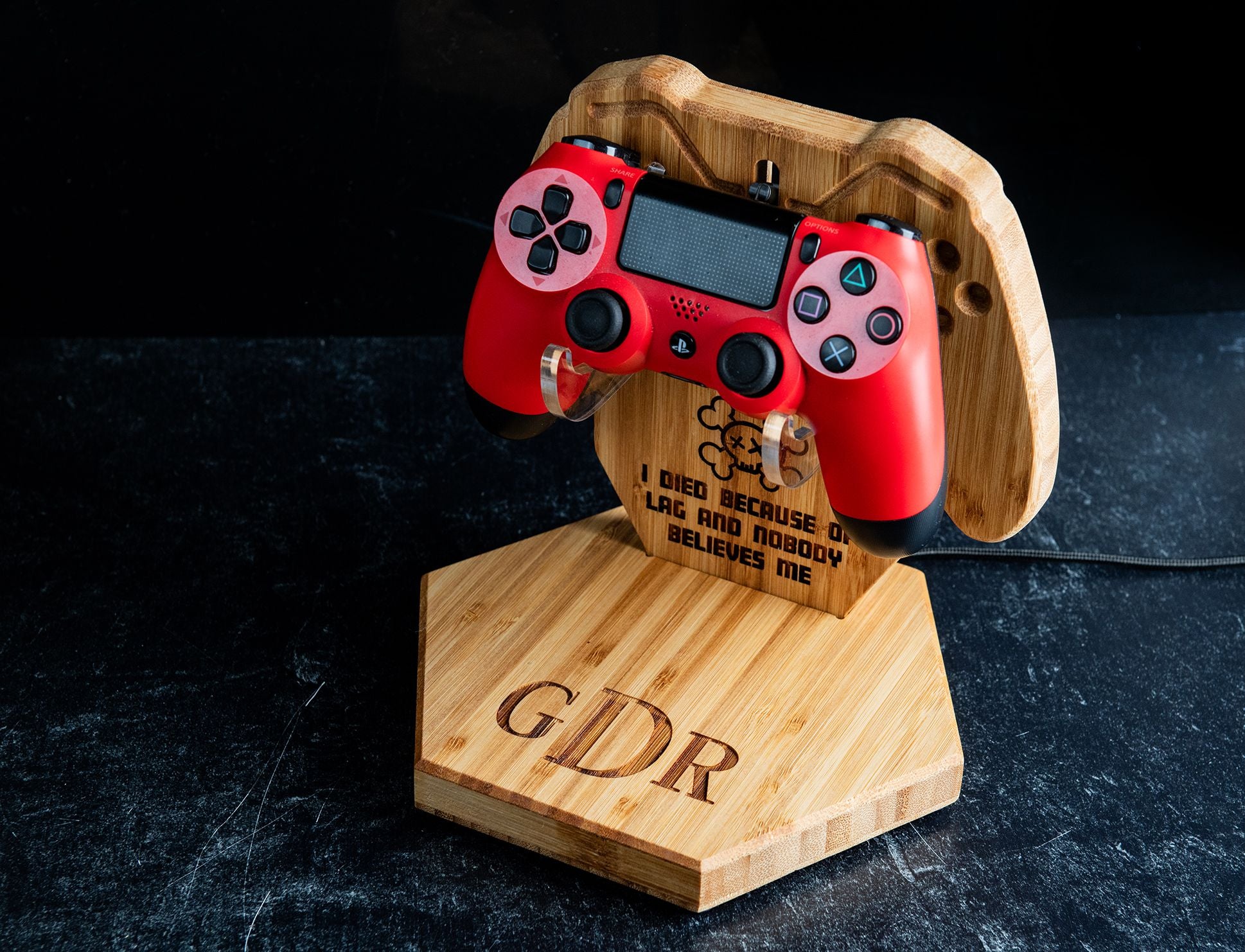 Personalized Controller Shaped Wall Mount for Gaming and Gamers