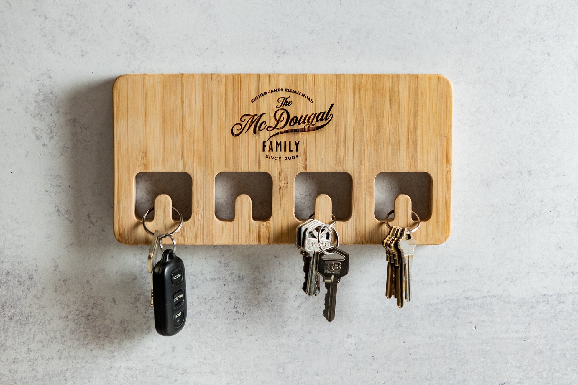Wood Wall Mount For Keychains
