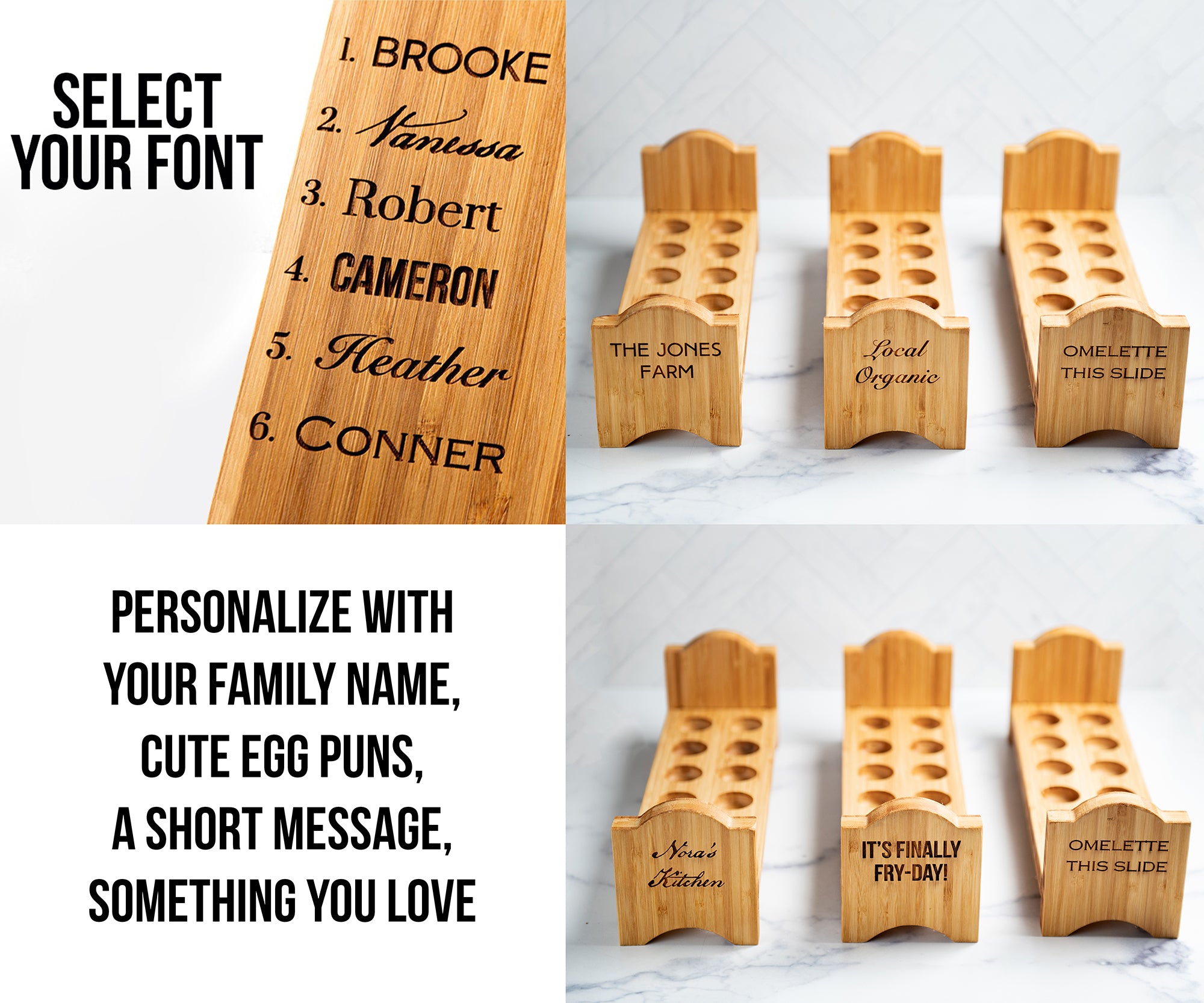 Personalized Egg Bed Tray - Stackable Shelf
