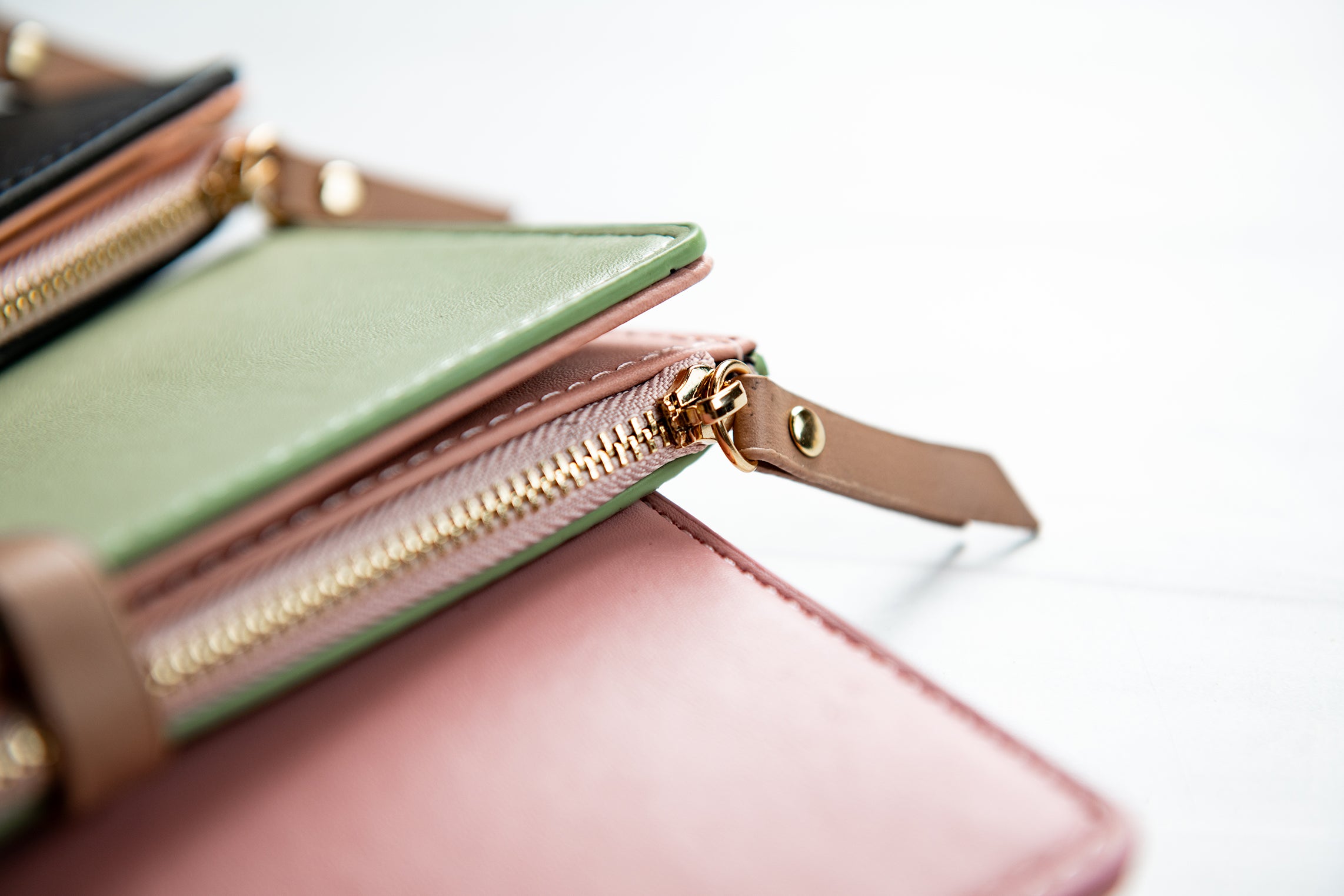 Pastel Vegan Leather Pocketbook Wallet