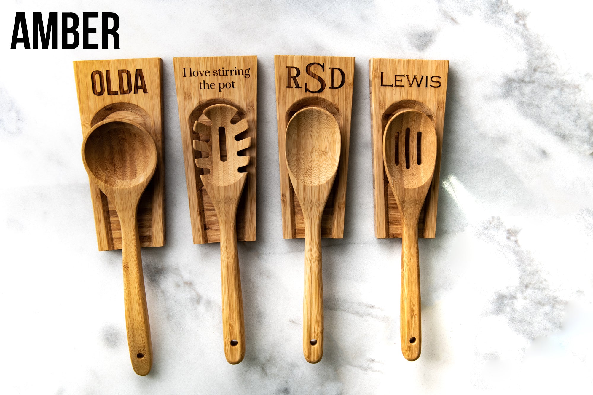 Personalized Wooden Spoon Rest