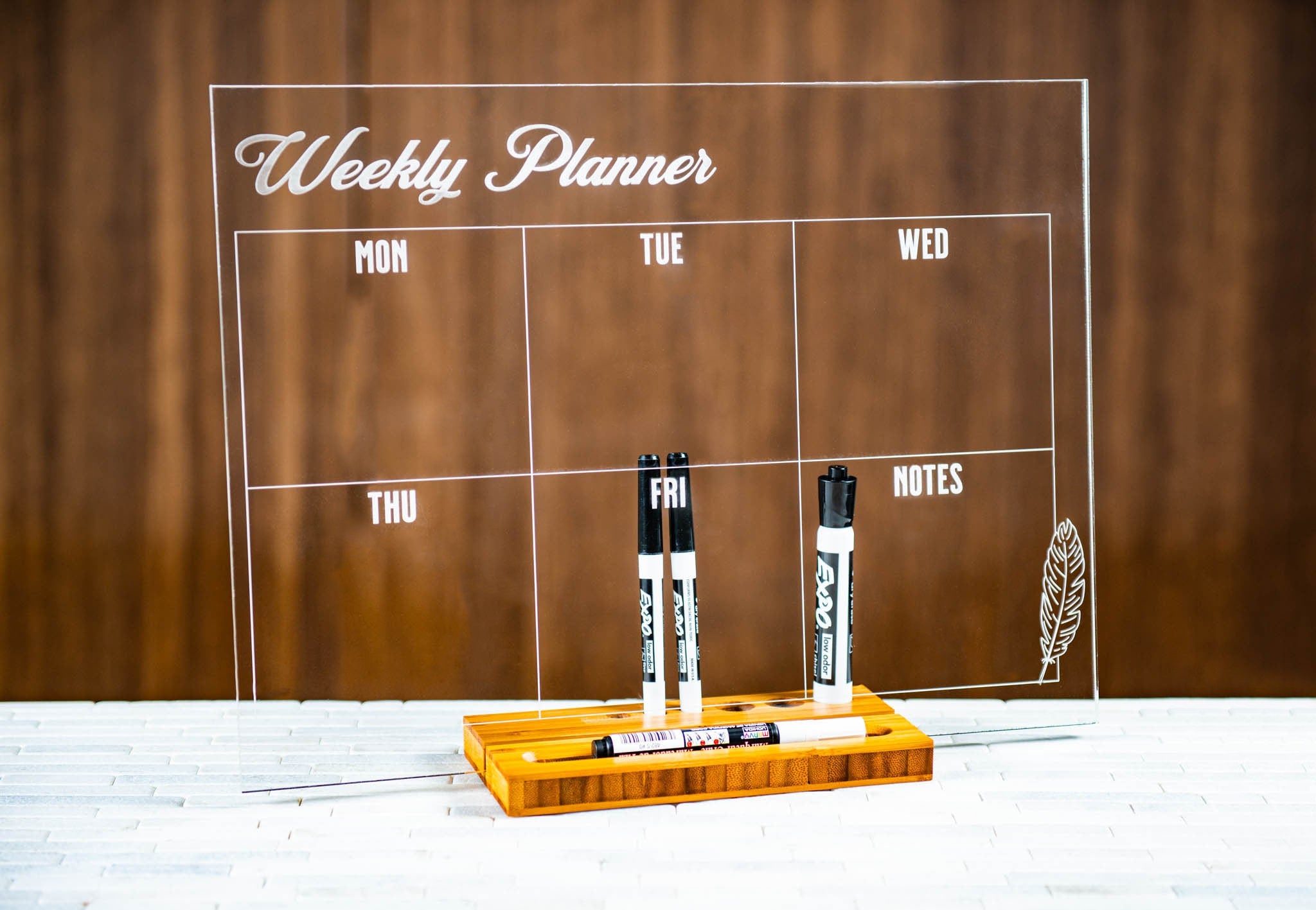 Engraved Laser Cut Acrylic Calendars and To-Do Lists by Left Coast Original