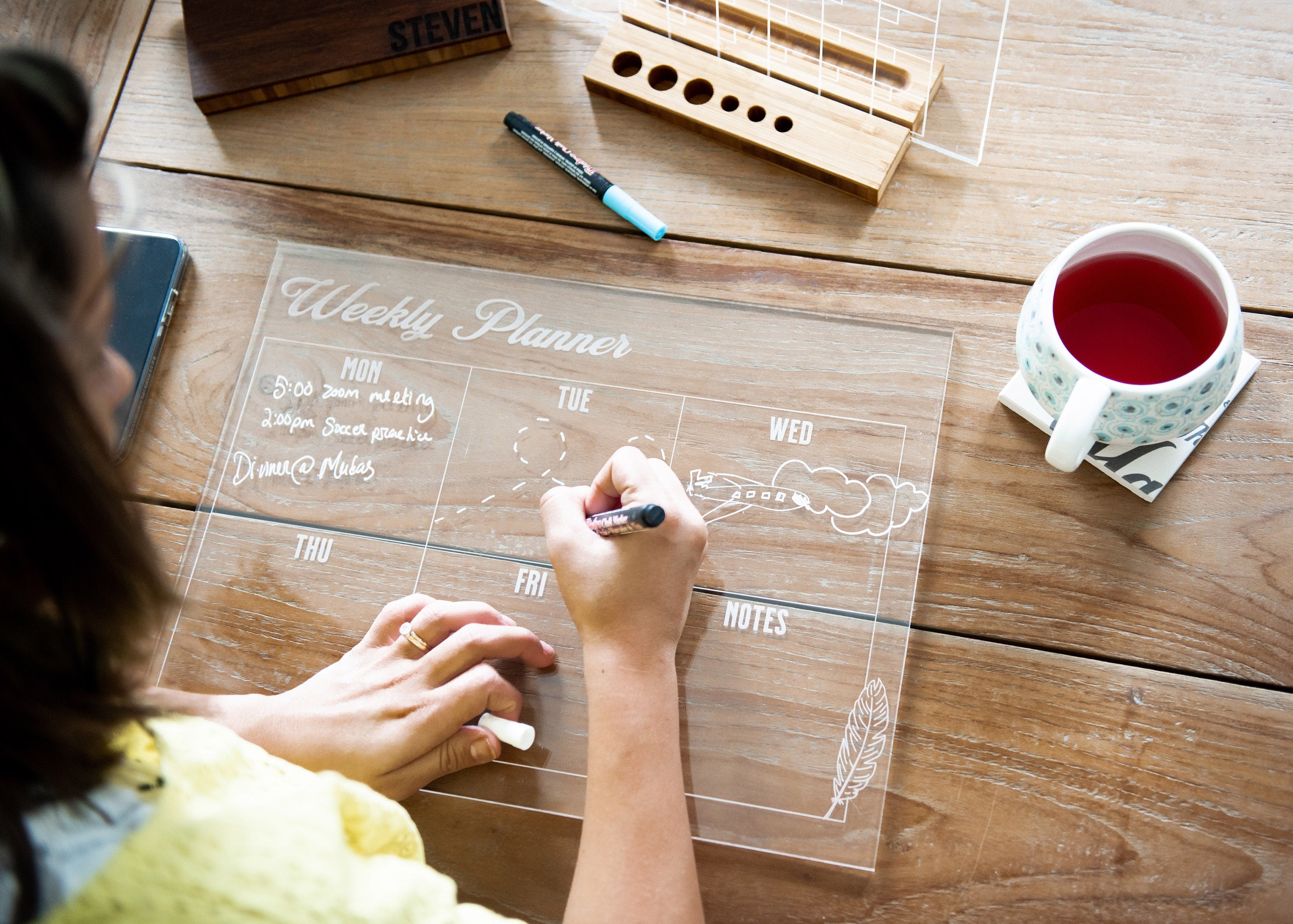 Engraved Laser Cut Acrylic Calendars and To-Do Lists by Left Coast Original