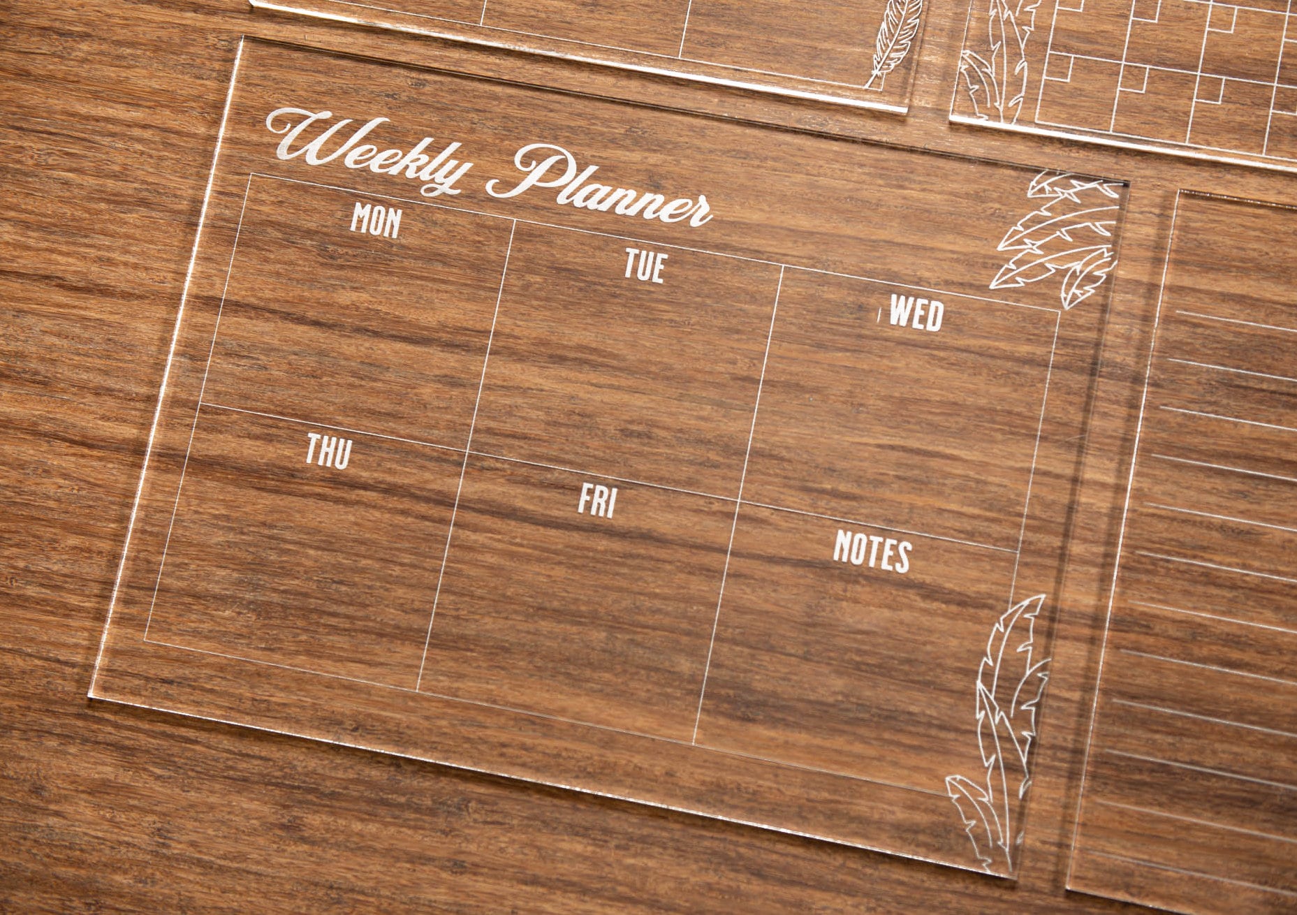 Engraved Laser Cut Acrylic Calendars and To-Do Lists by Left Coast Original