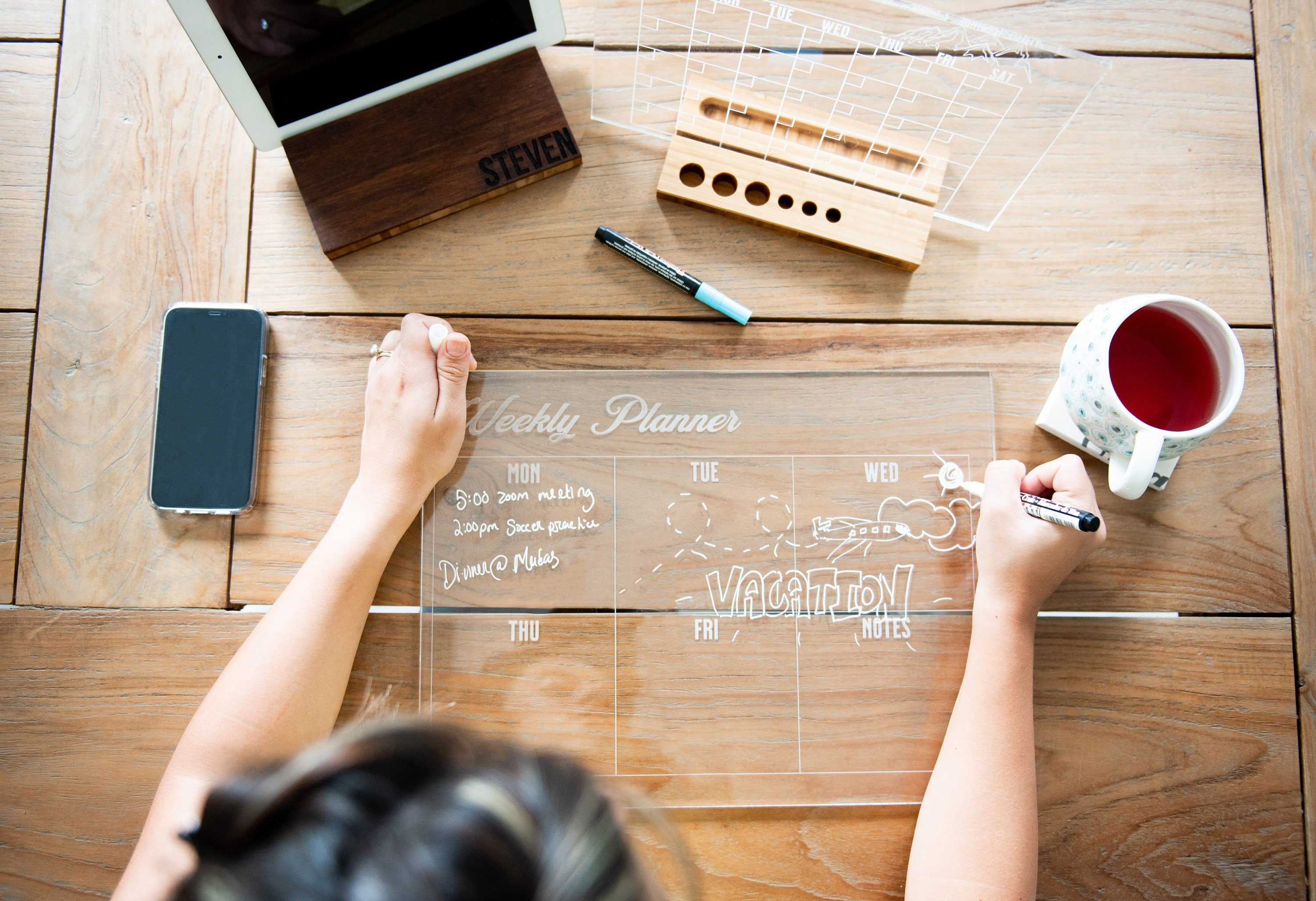 Engraved Laser Cut Acrylic Calendars and To-Do Lists by Left Coast Original