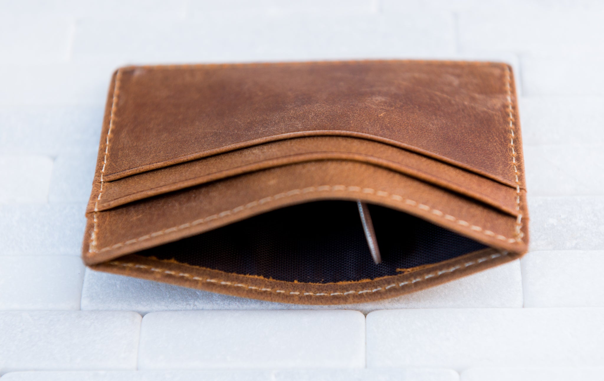 The Boca Personalized Leather Slim Wallet