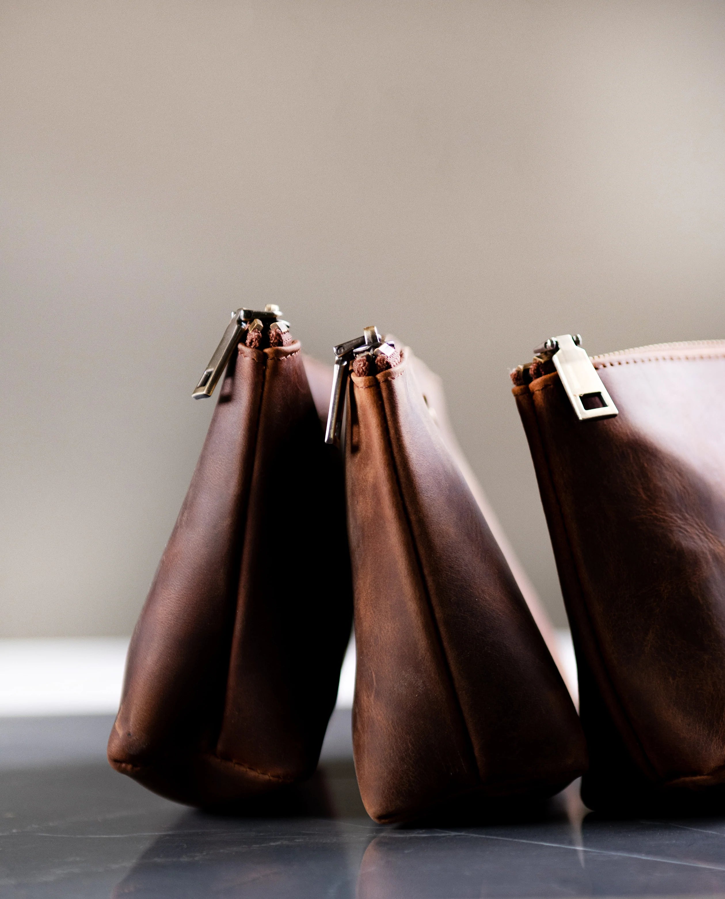 The Alafia Personalized Distressed Leather Toiletry Bag