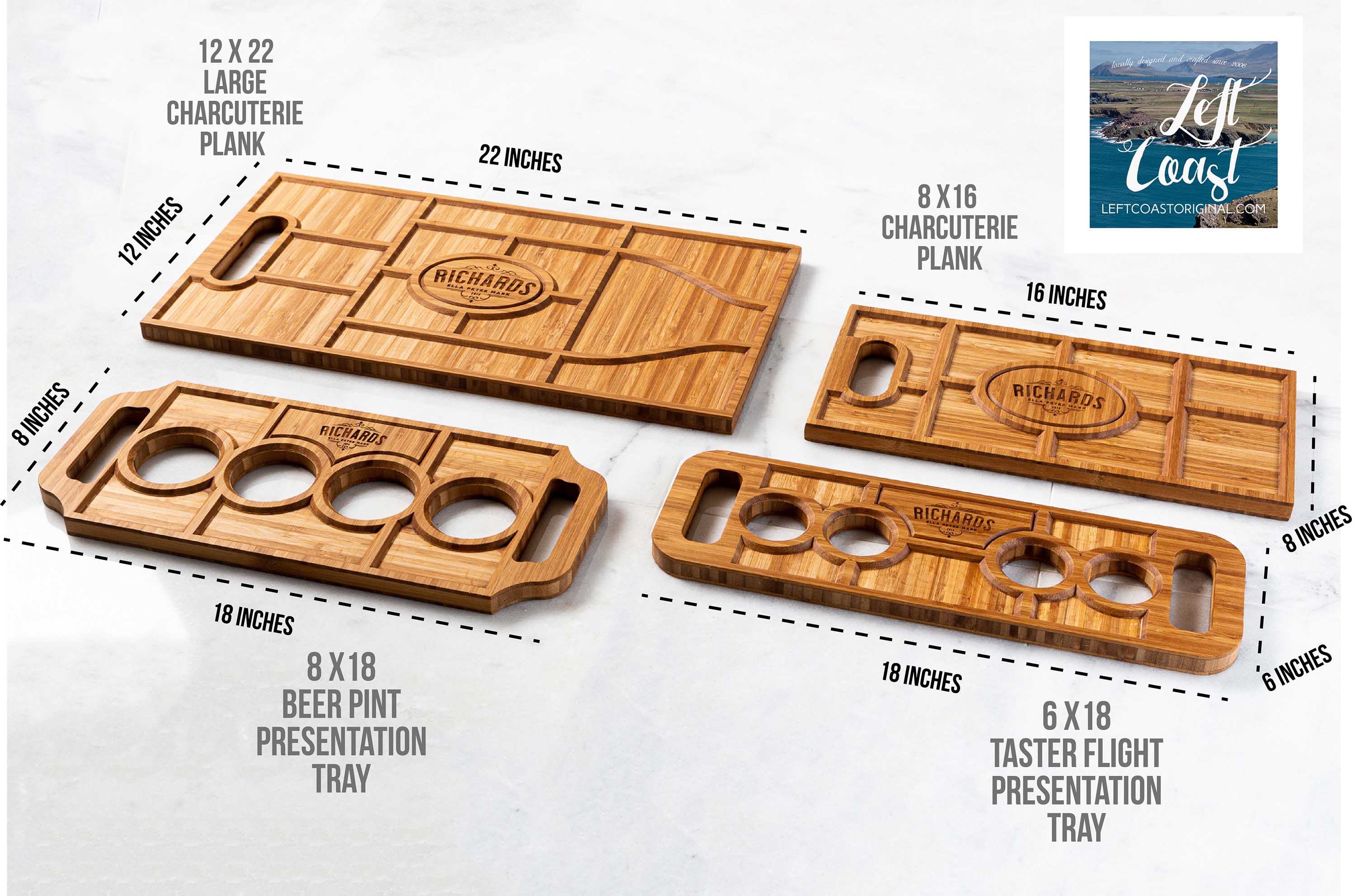 Beer Flight and Charcuterie Plank Gift Set