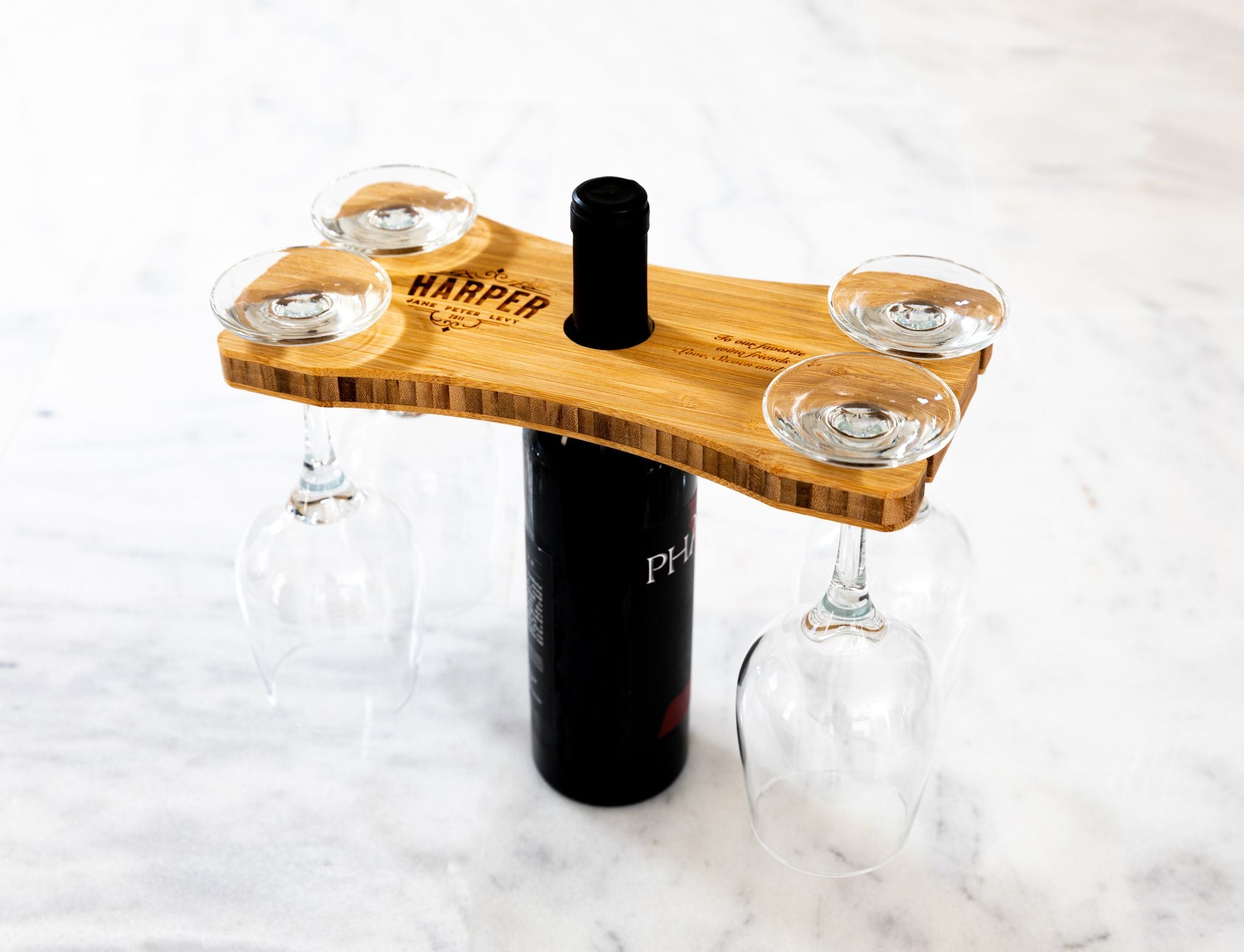 Personalized Wine Glass Caddy