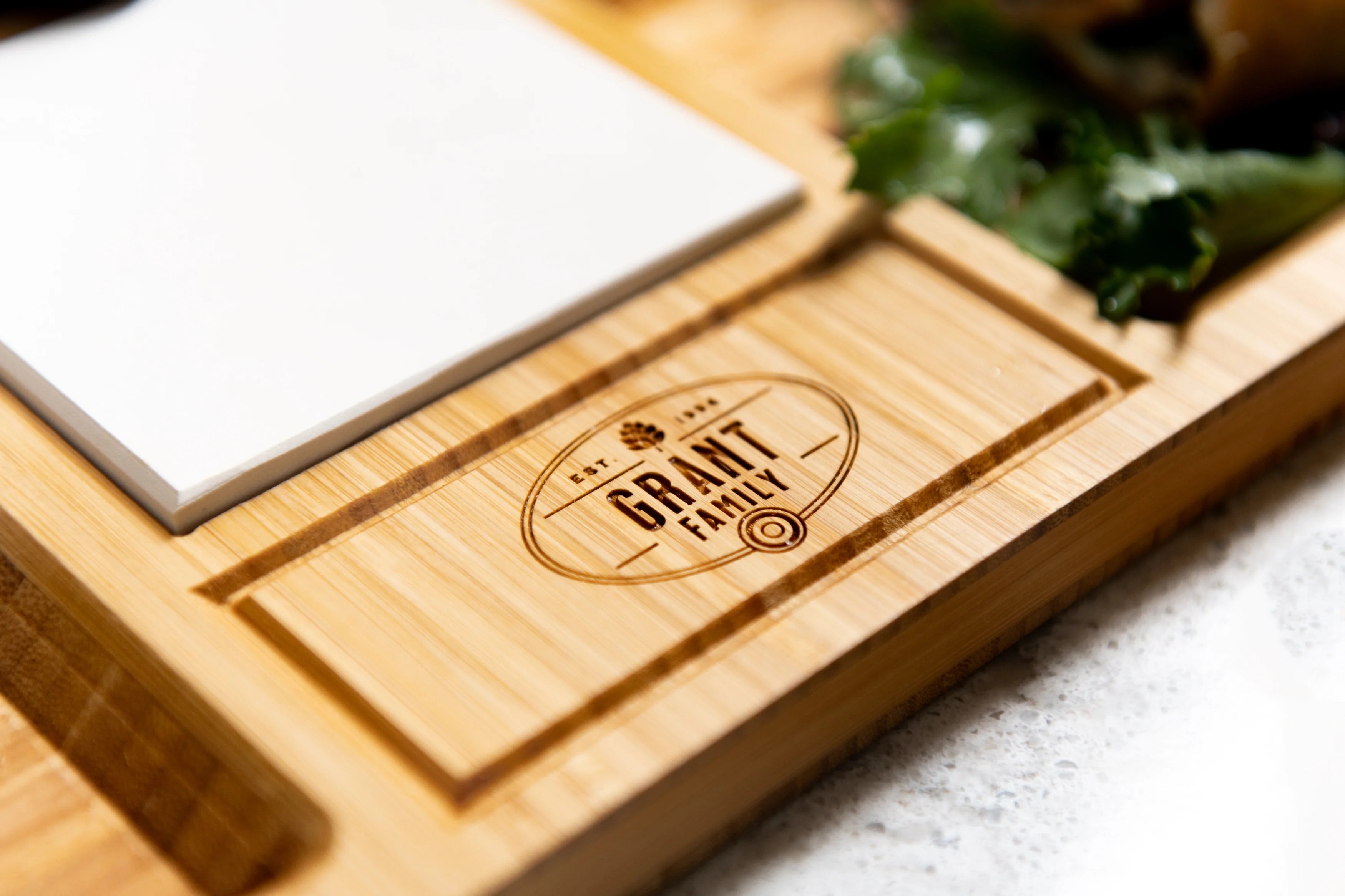 Personalized Brunch Board & Limestone Coasters