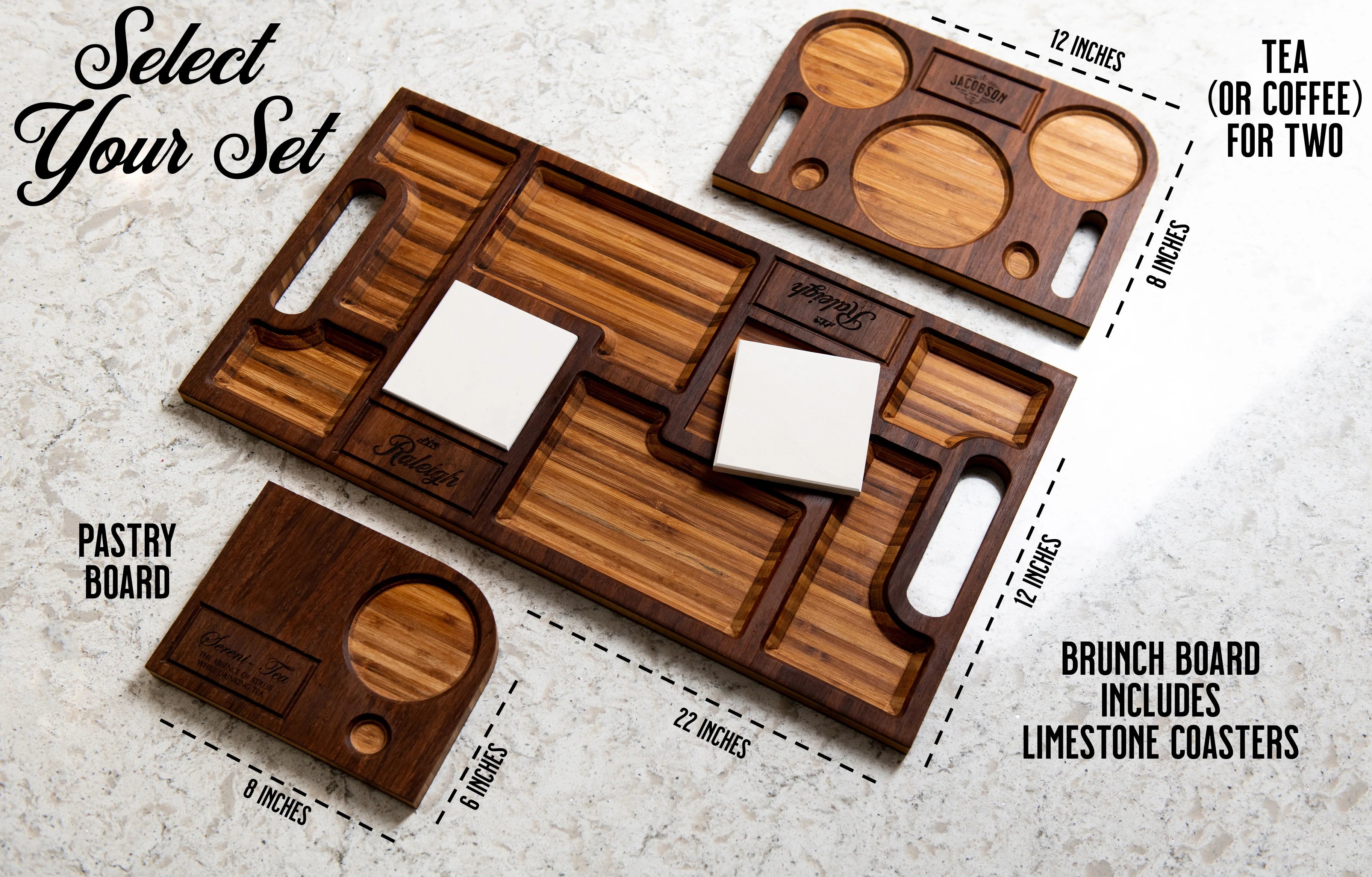 Pastry Board and Coffee for Two Gift Set