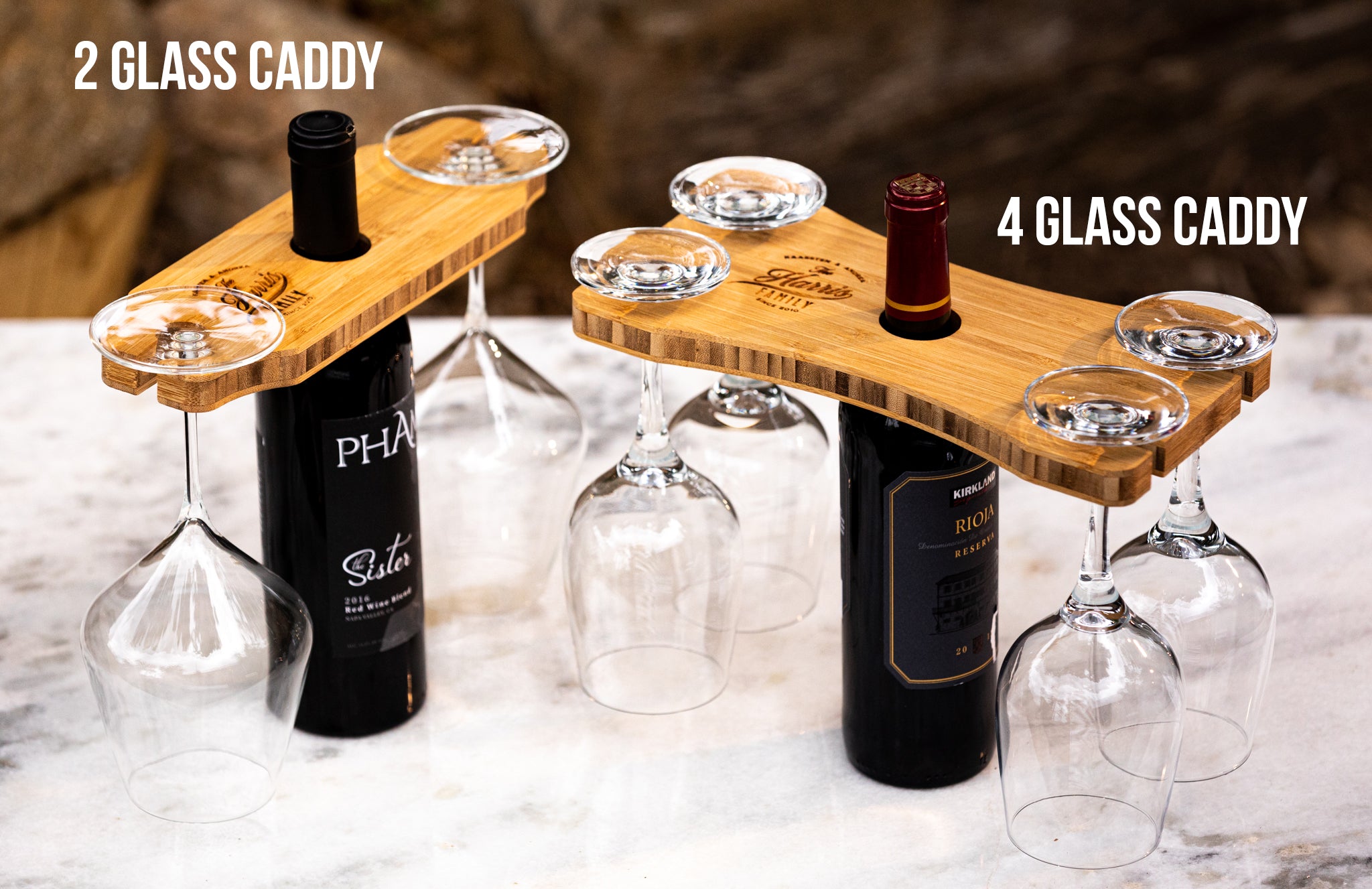 Personalized Wine Glass Caddy