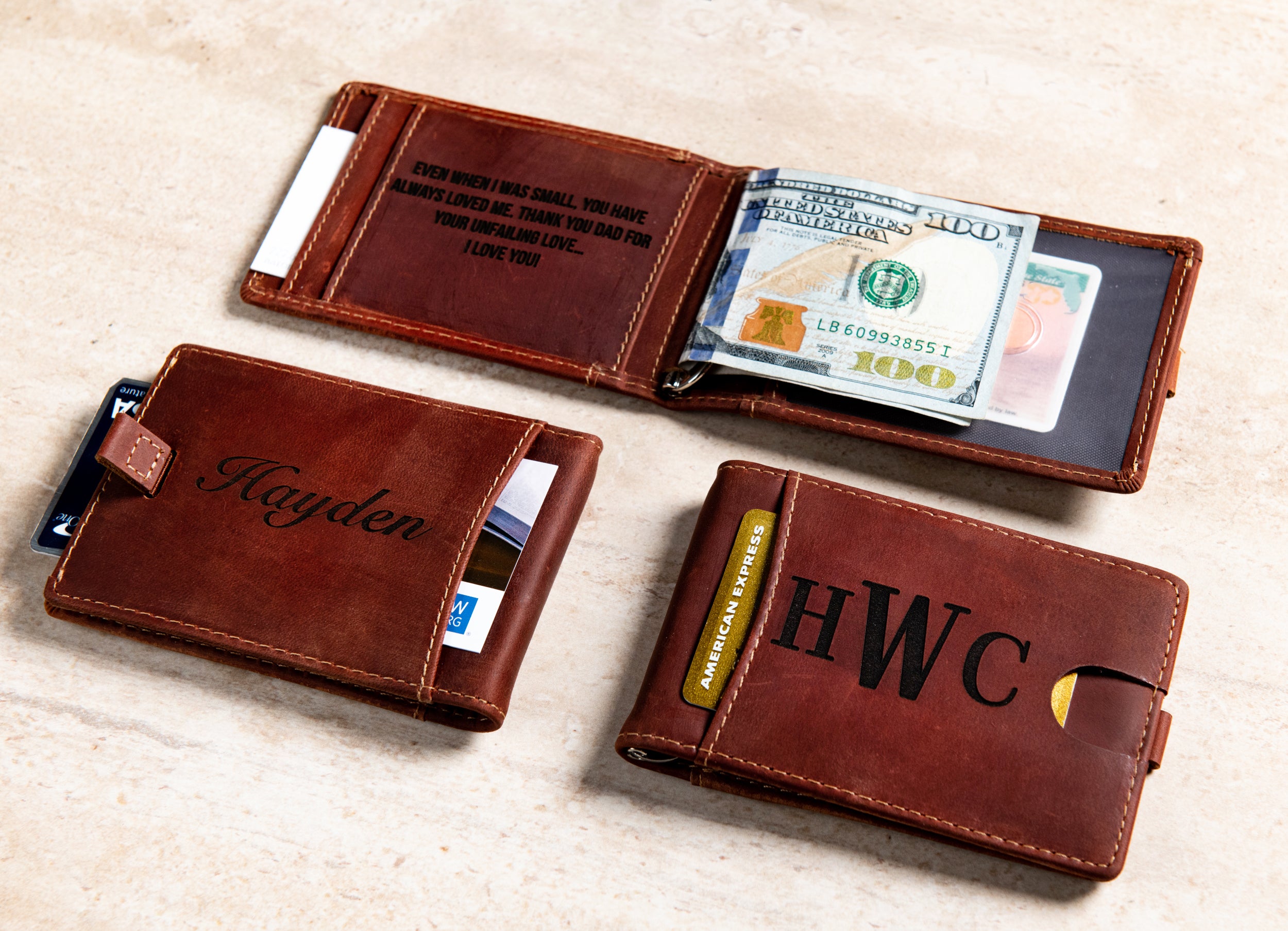 The Cedar Key Slim Concealed Pocket Distressed Leather Wallet